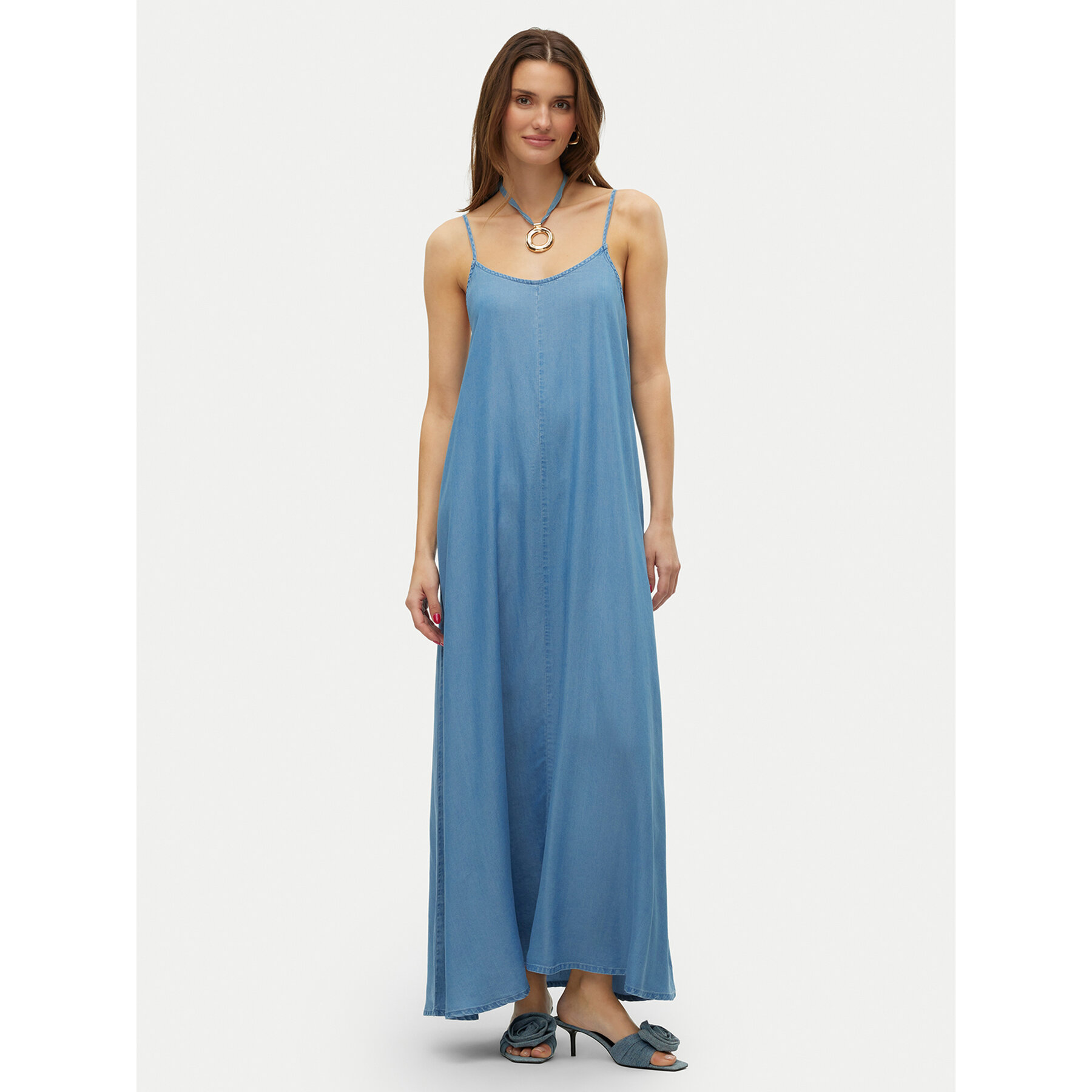 Vero Moda Sommerkleid Harper 10283677 Blau Loose Fit