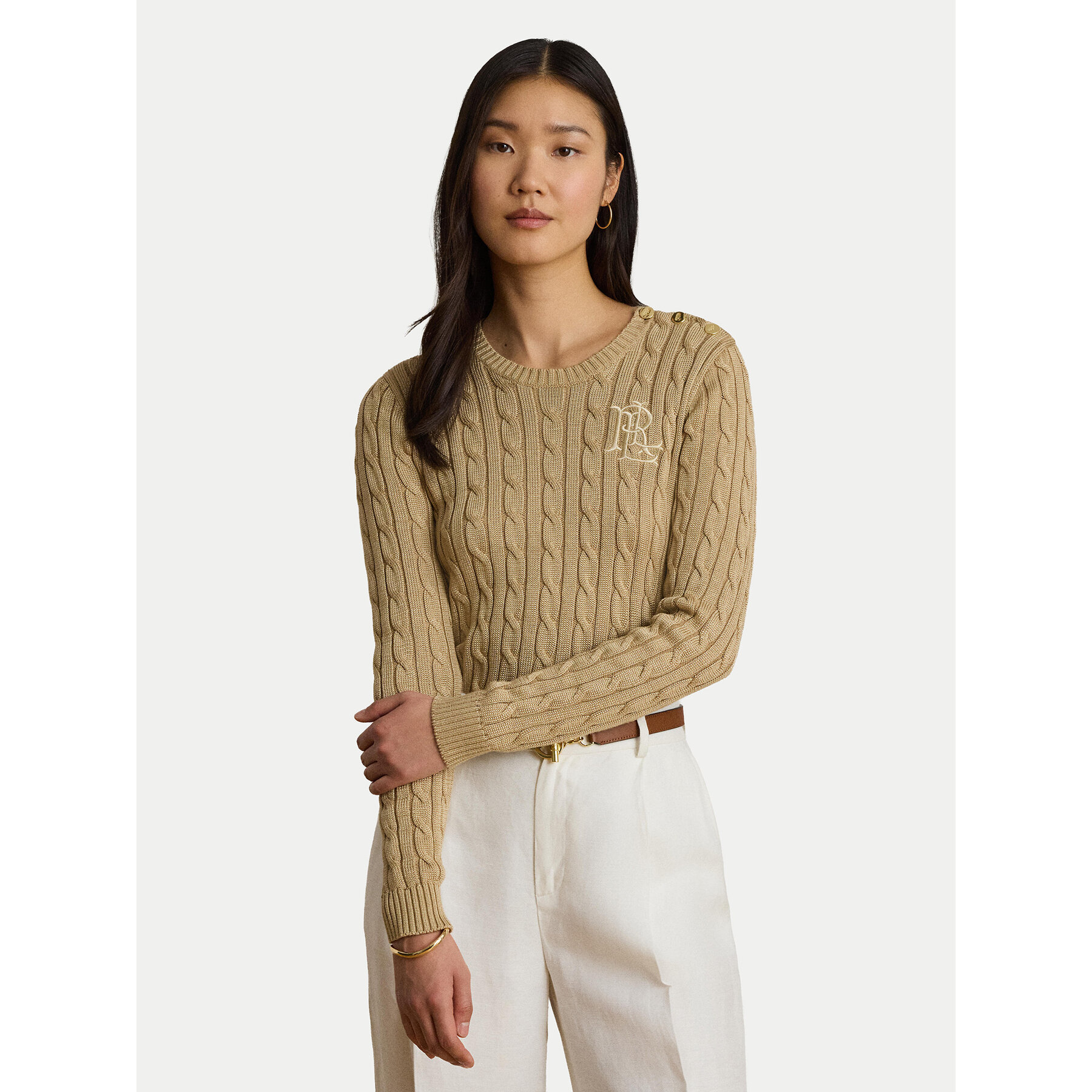 LAUREN RALPH LAUREN Pullover 200P14039006 Beige Regular Fit