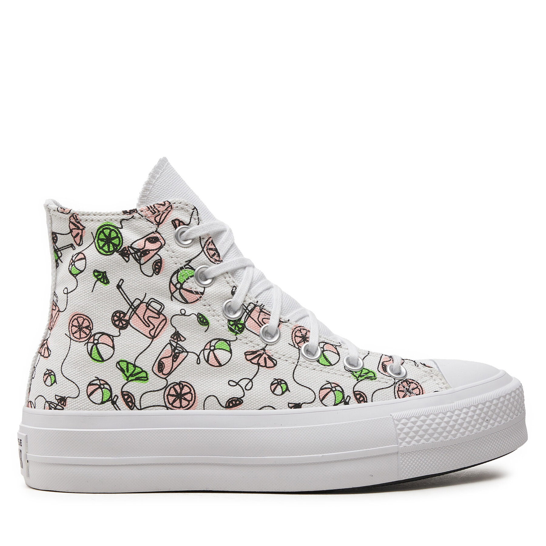 Tornacipő Converse Chuck Taylor All Star Lift Platform Pink Lemonade A07561C Fehér