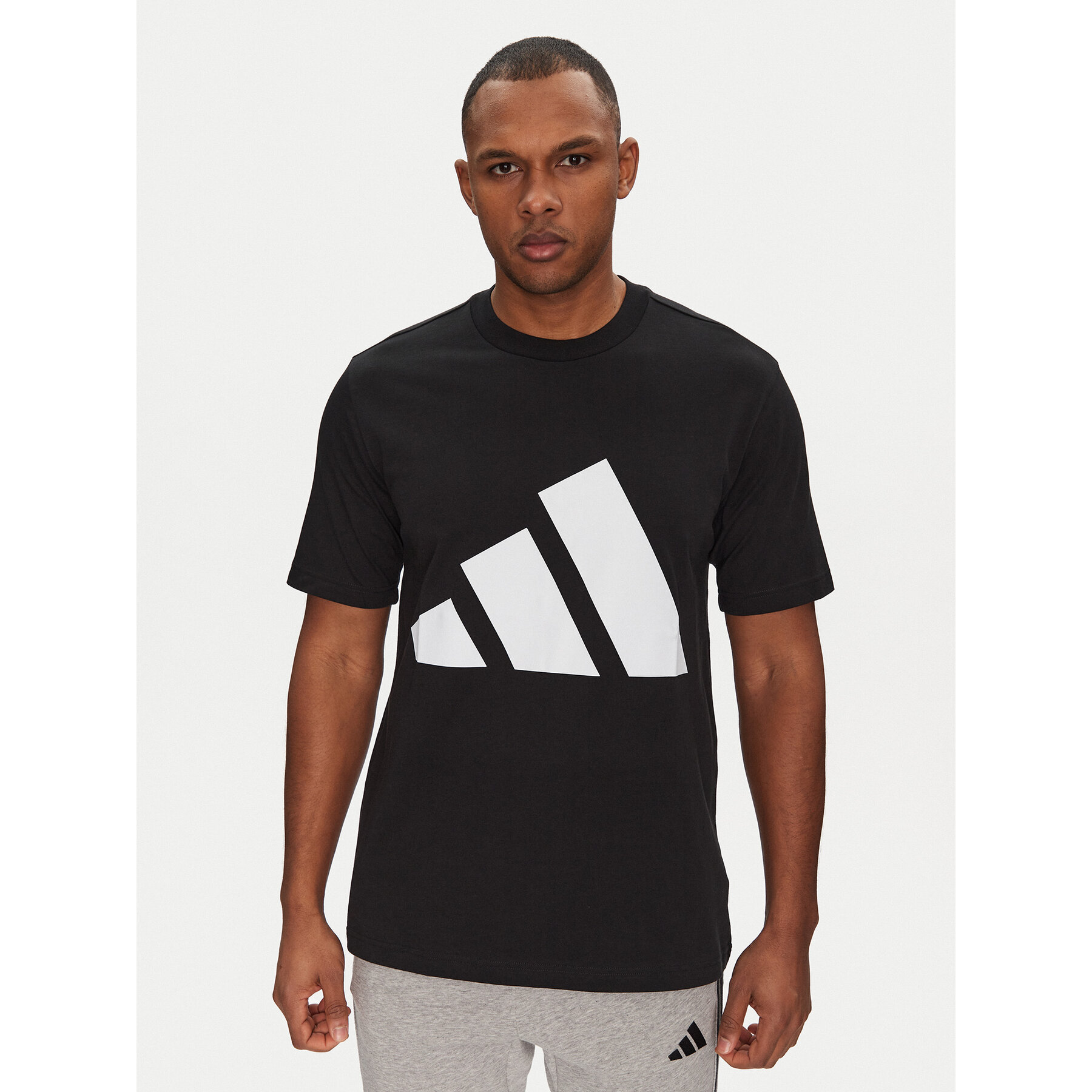 adidas Póló Essentials Big Logo JE8945 Fekete Regular Fit