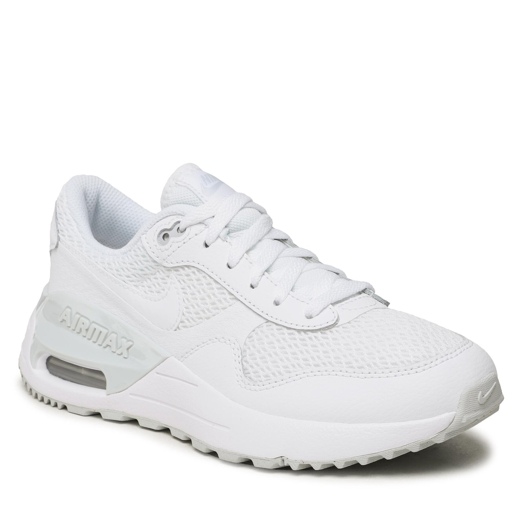 Pantofi Nike Air Max Systm (GS) DQ0284 102 White/White/Pure Platinum (Gs) imagine super redus 2022