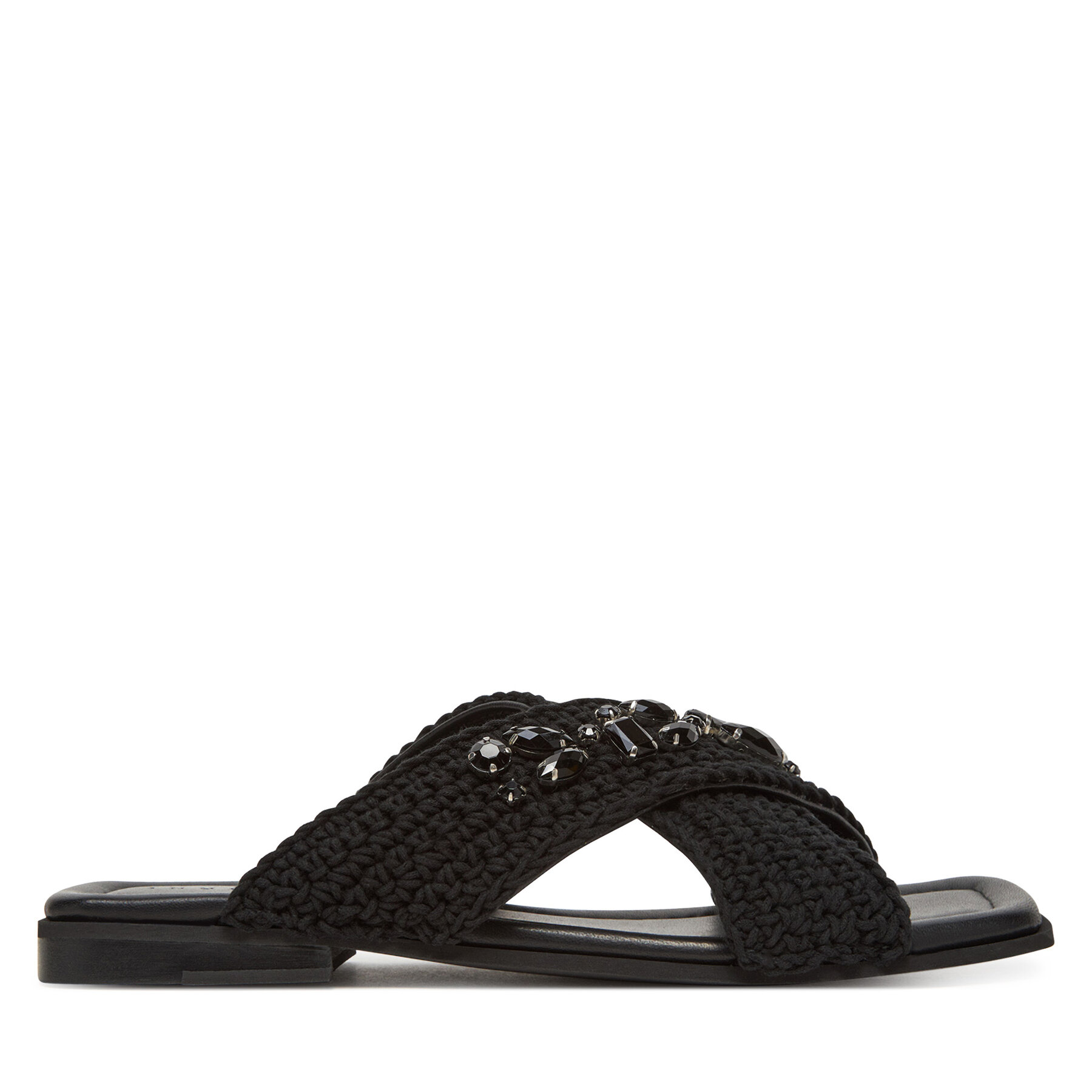 Чехли Inuikii Woven Crossed Stones 70104-369 Черен