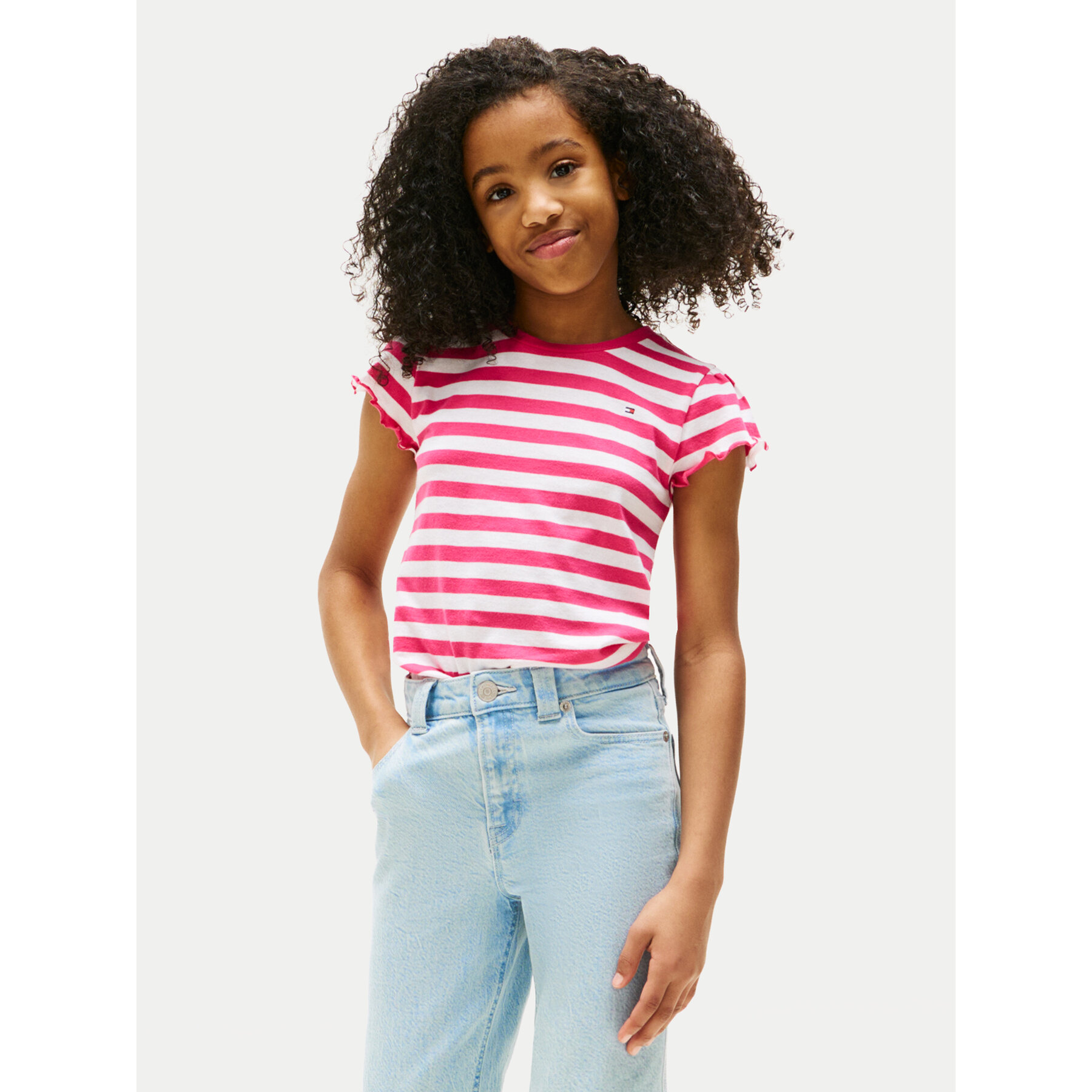 Tommy Hilfiger T-Shirt Essential KG0KG08744 Ροζ Regular Fit