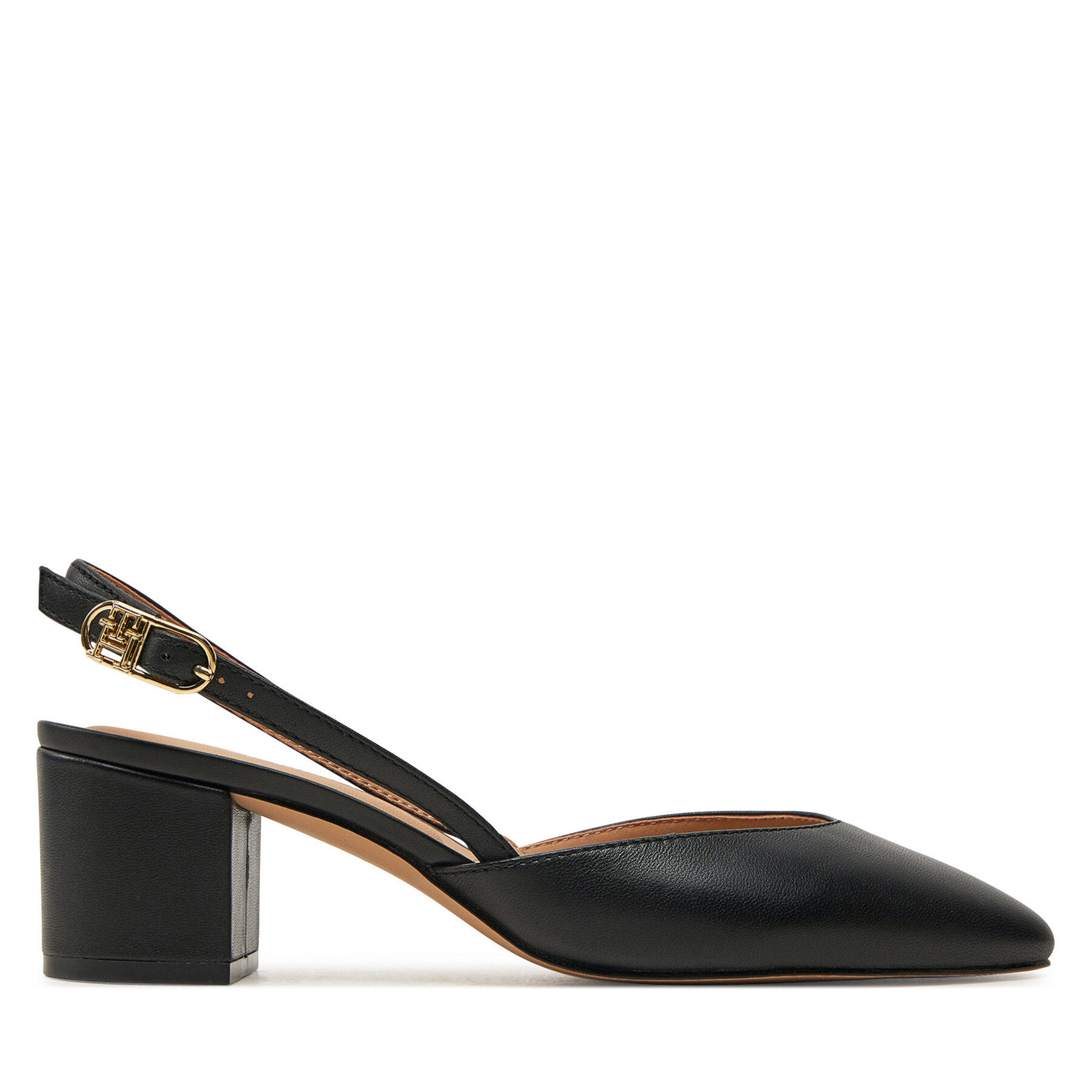 Damskie Sandały Tommy Hilfiger, Rozmiar 39 Czarny Pump Slingback Smooth Leather FW0FW08621