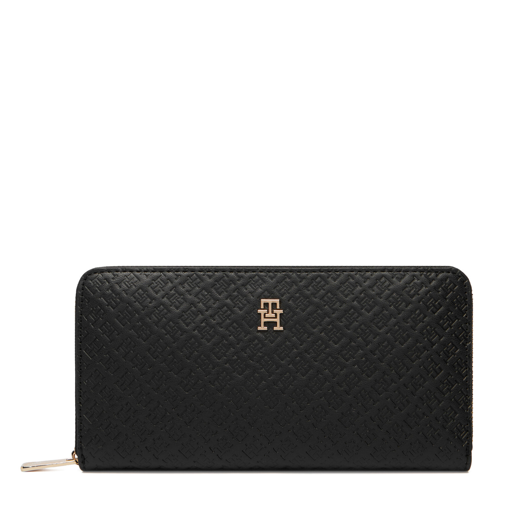 Портфейл Tommy Hilfiger Th Icon Lrg Za Mono AW0AW18482 Черен