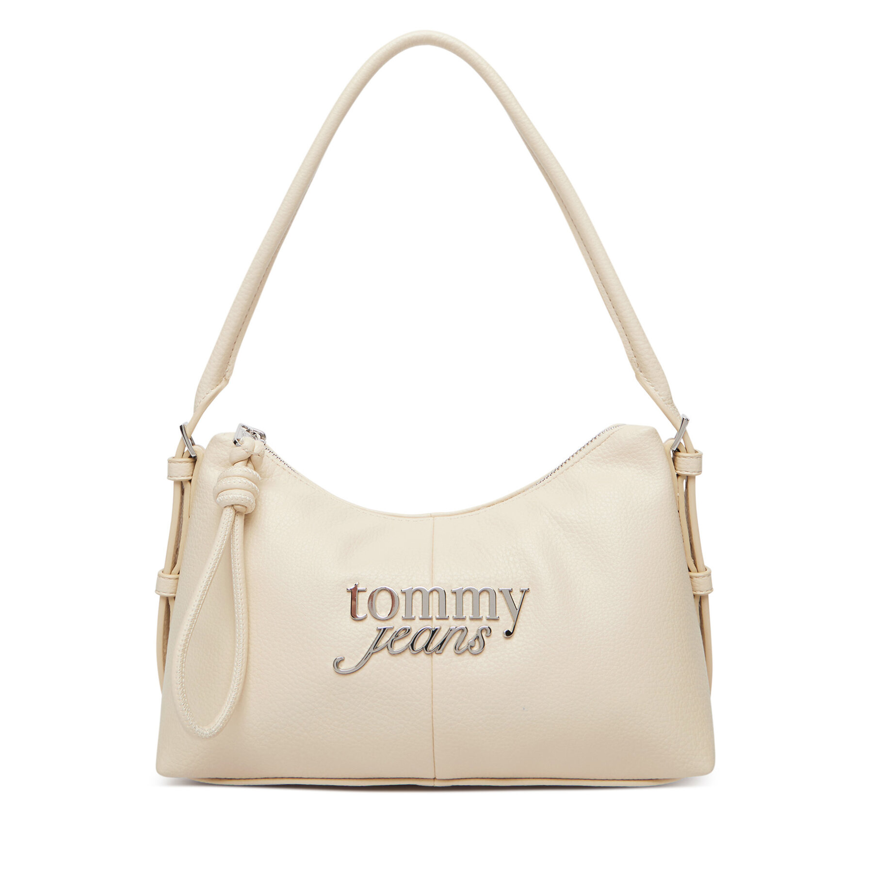 Τσάντα Tommy Jeans Metal Logo Shoulder Bag AW0AW18468 Λευκό