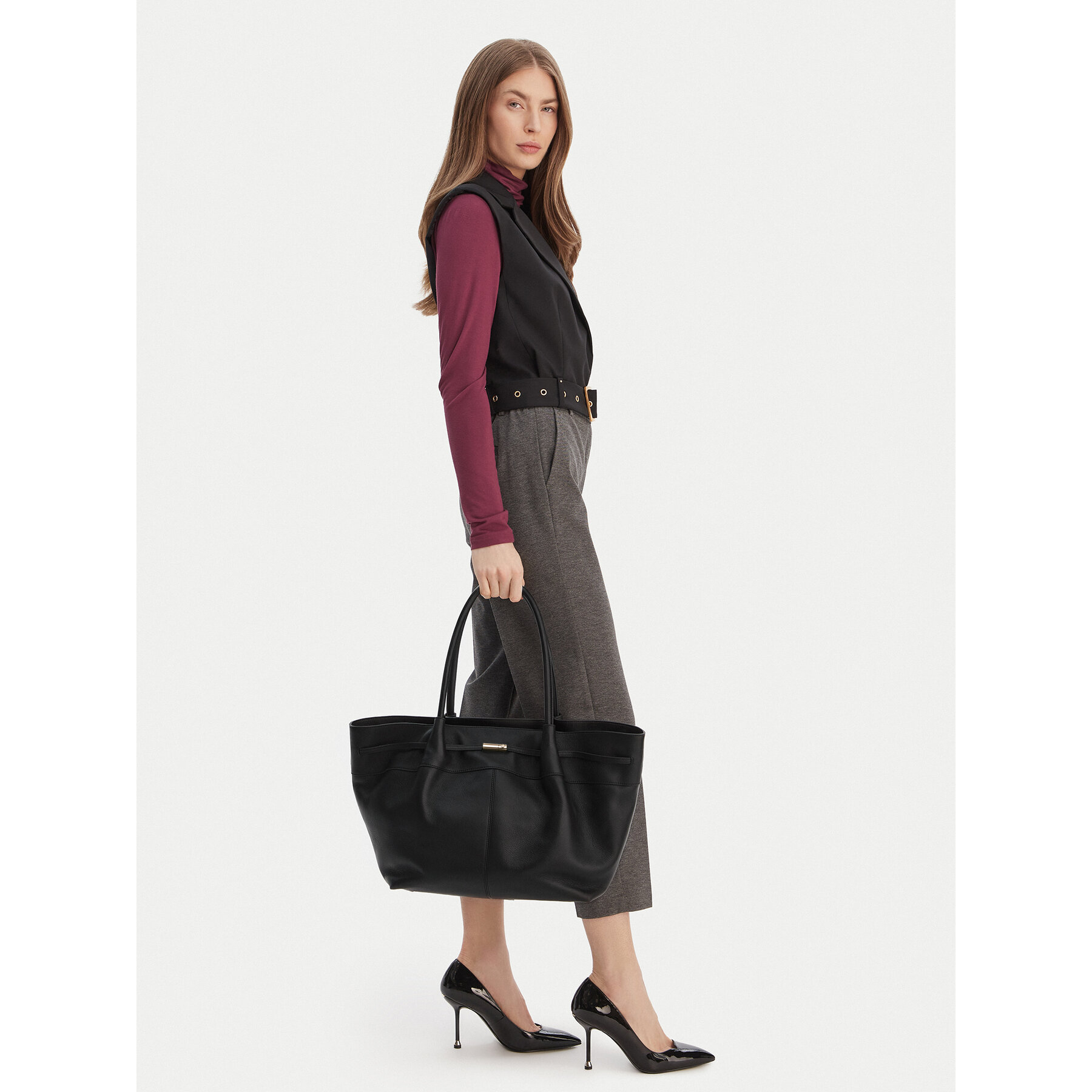 Ročna torba BOSS Helya Tote 50557977 Črna