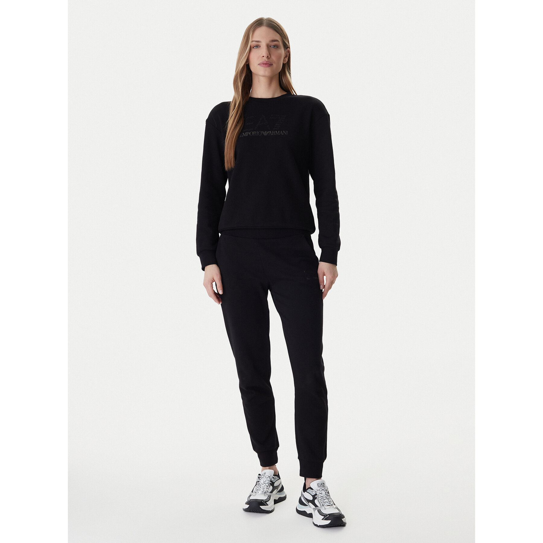 EA7 Emporio Armani Sweatshirt 7W000953 AF15831 Schwarz Regular Fit