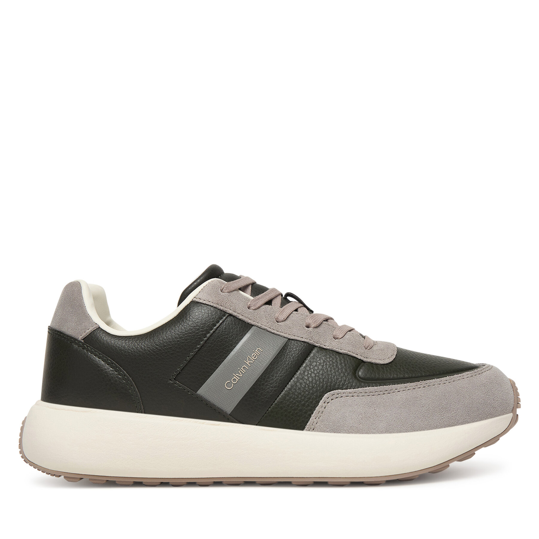 Sneakersy Calvin Klein City Runner Laceup Tape Lth HM0HM02033 Čierna