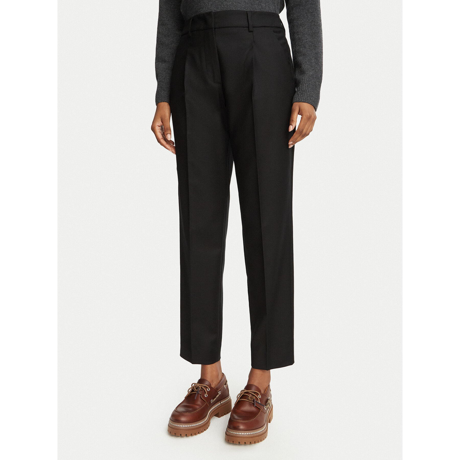 Weekend Max Mara Stoffhose Caldaia 2625136112 Schwarz Regular Fit