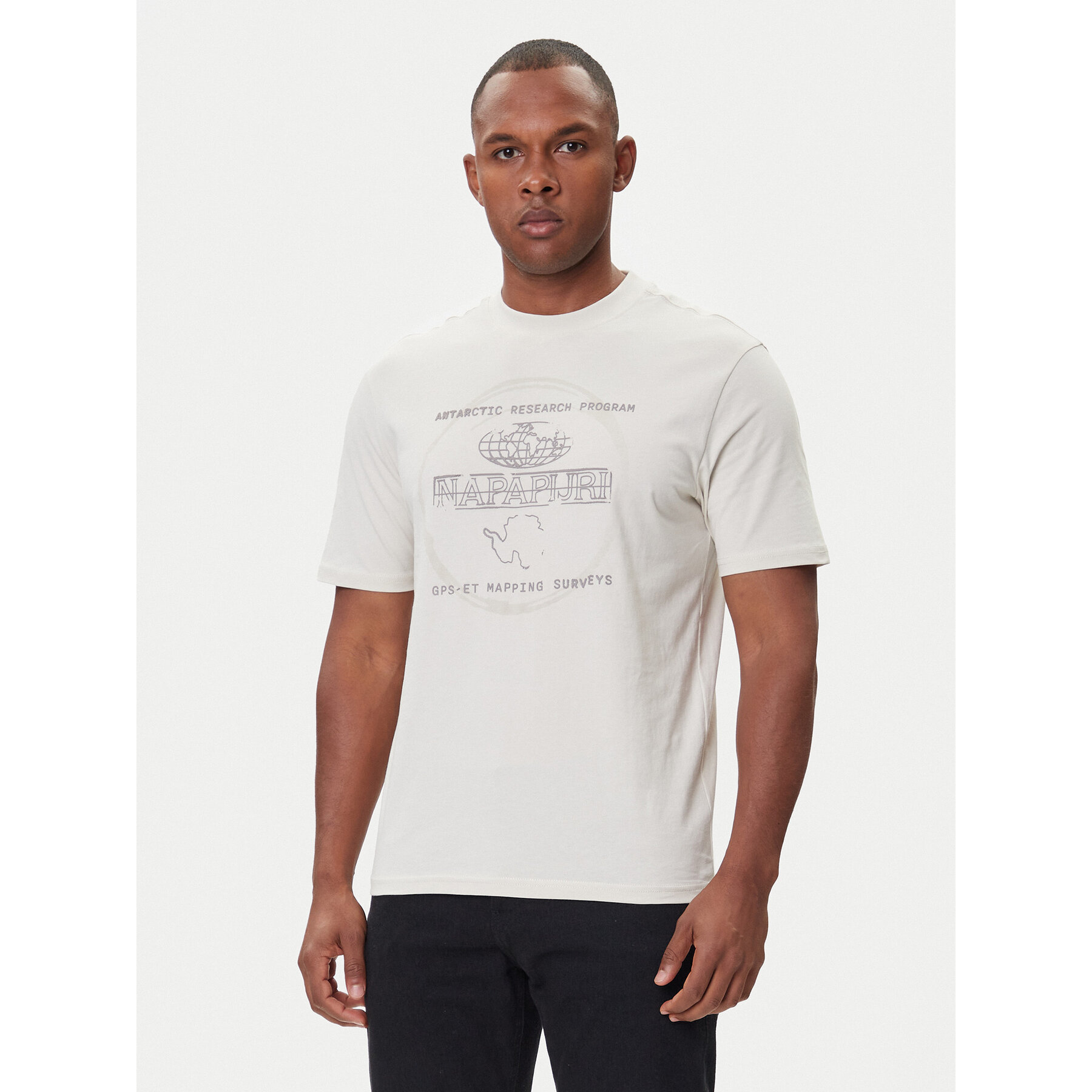 Napapijri T-Shirt S-Bald NP0A88SF Beige Regular Fit