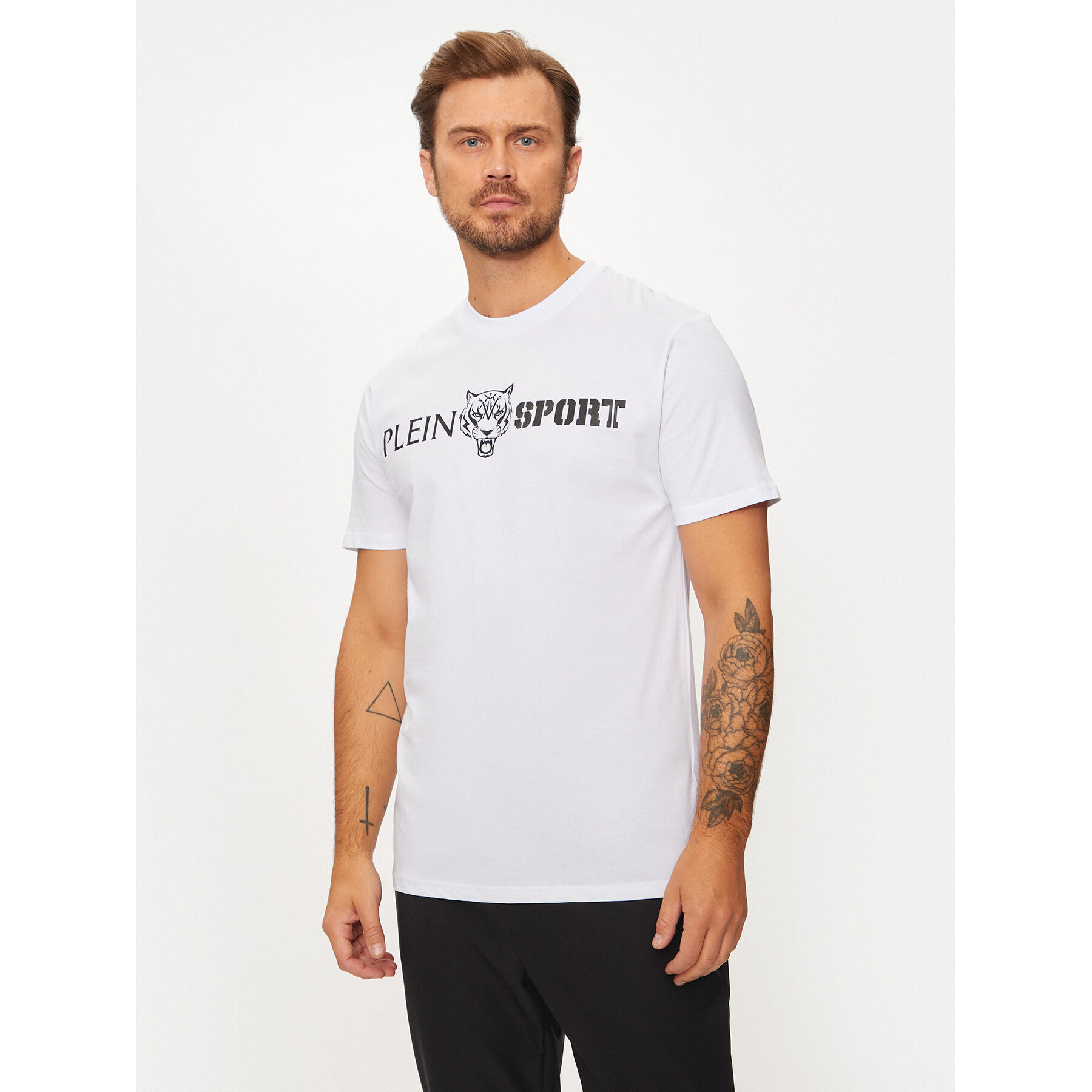 Plein Sport Plein Sport T-Shirt AADC MTK7197 SJY001N Λευκό Regular Fit