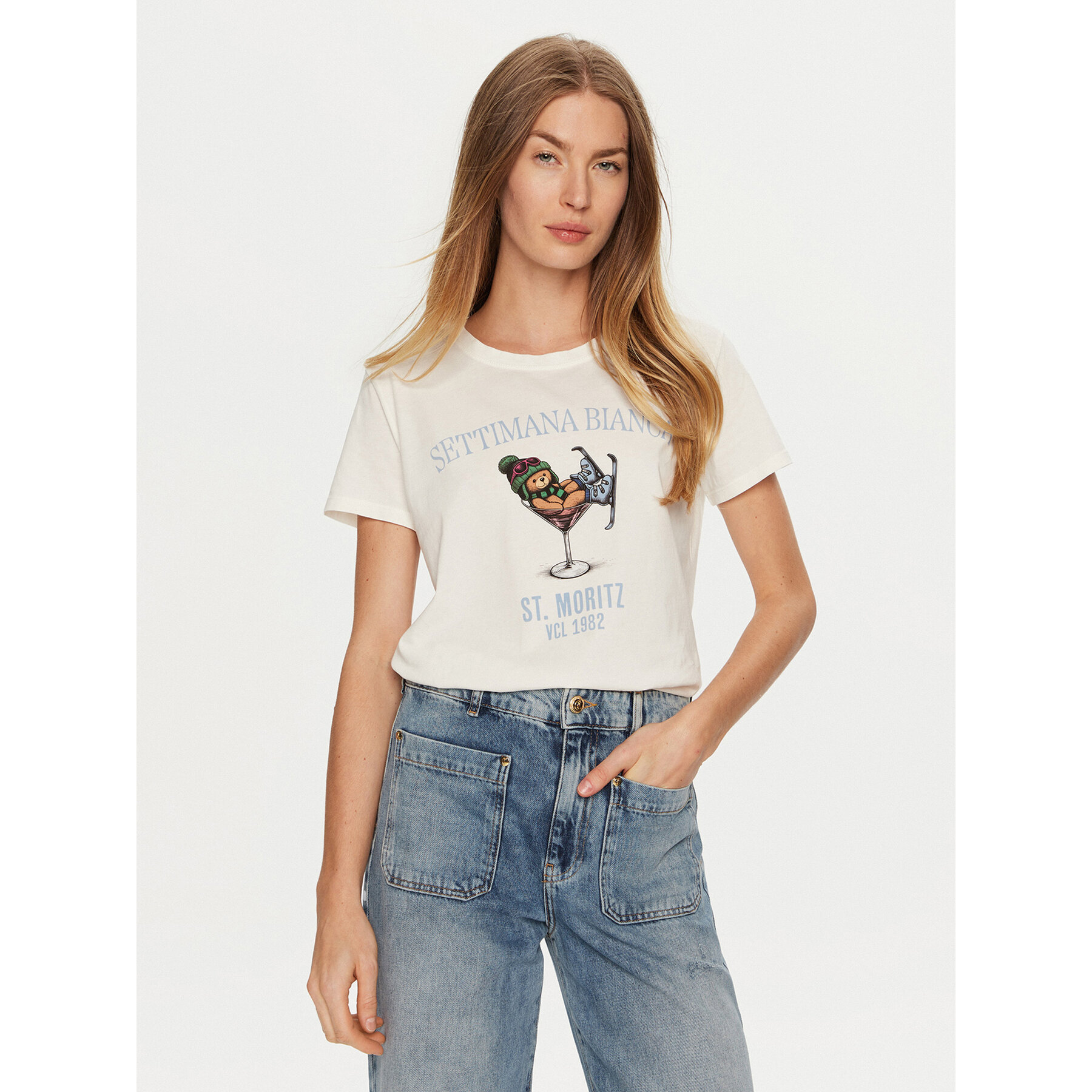 ViCOLO T-shirt RS0056 Écru Regular Fit