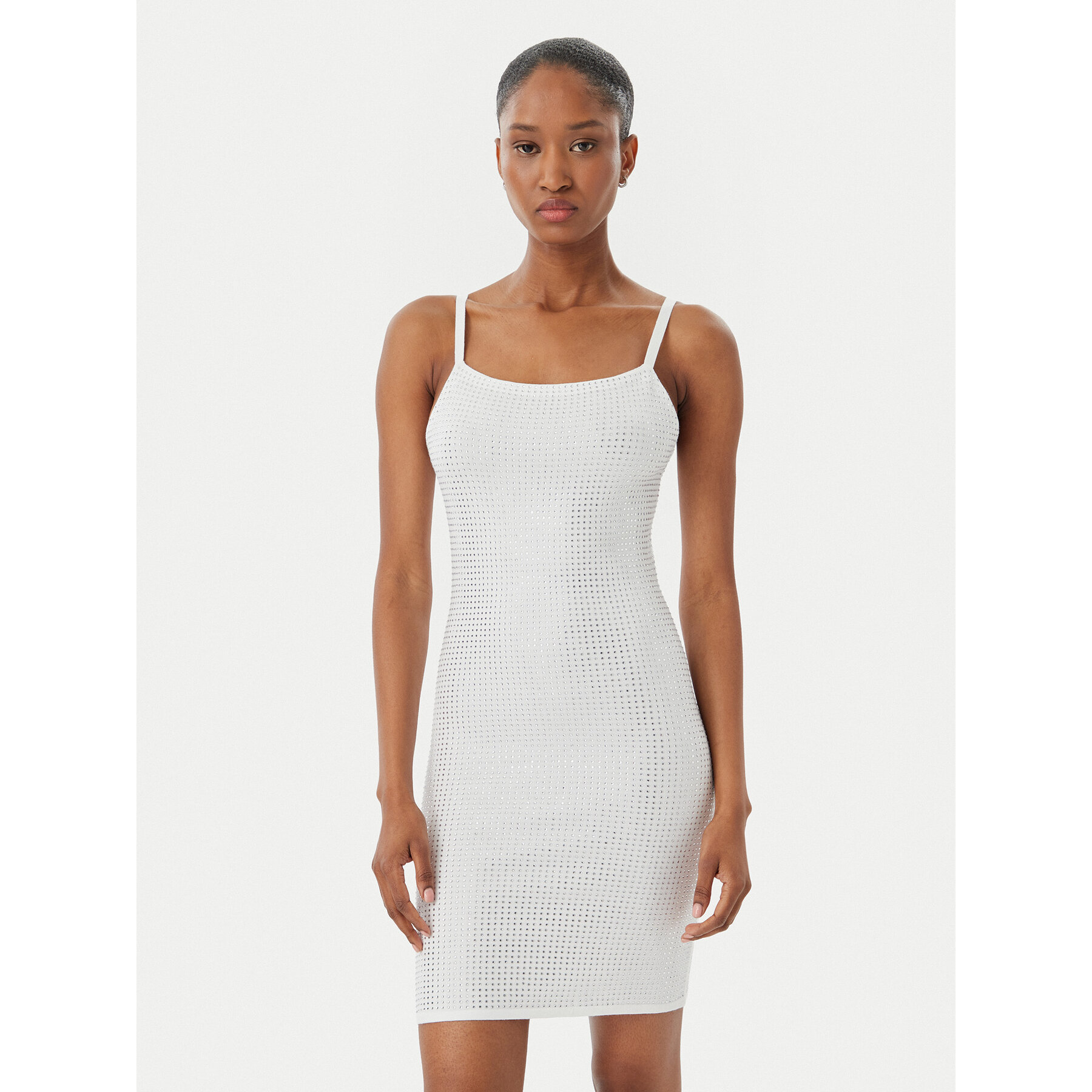 Guess Strickkleid W5GK45 Z3MN2 Weiß Regular Fit