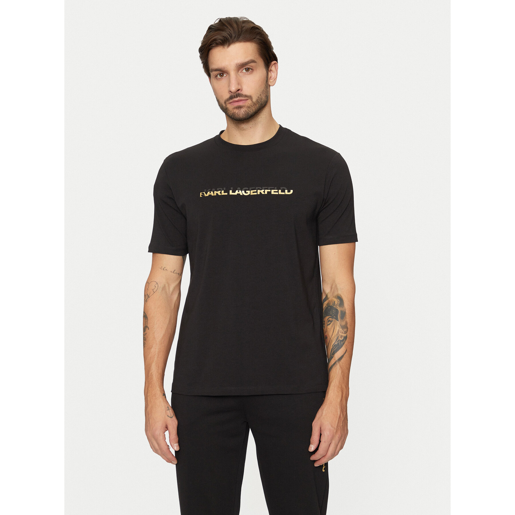 KARL LAGERFELD T-Shirt 755462 551235 Μαύρο Regular Fit