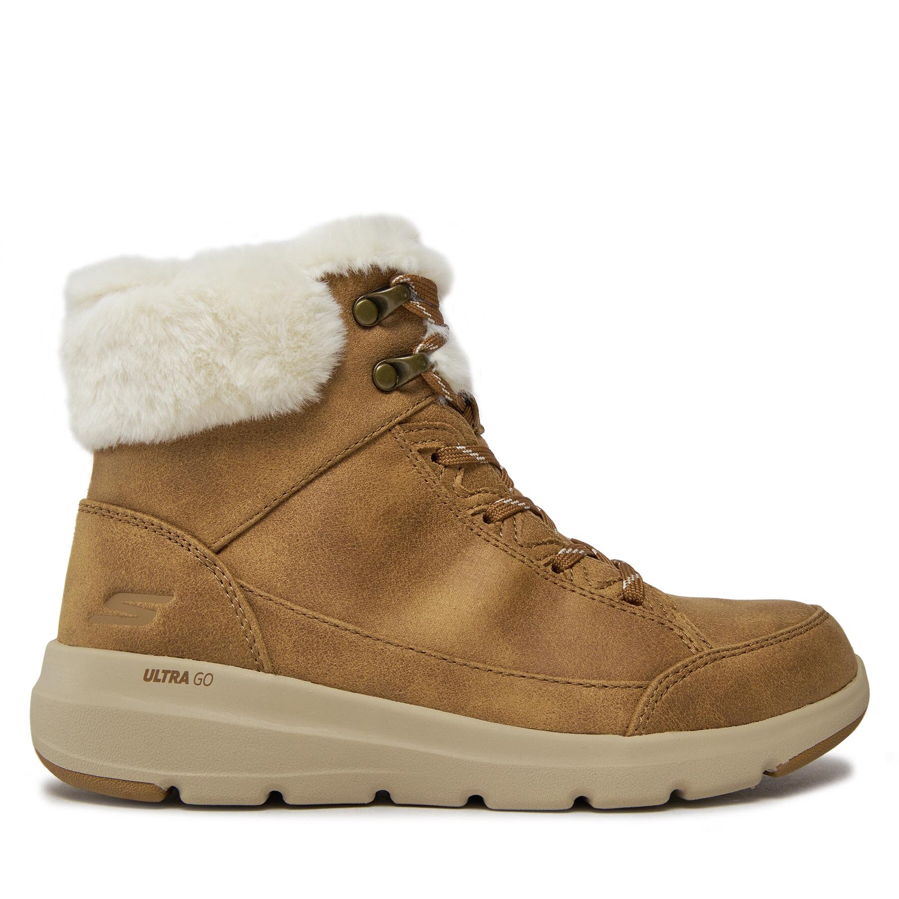 Kotníková obuv Skechers Glacial Ultra Cozyly 144178/CSNT Hnědá