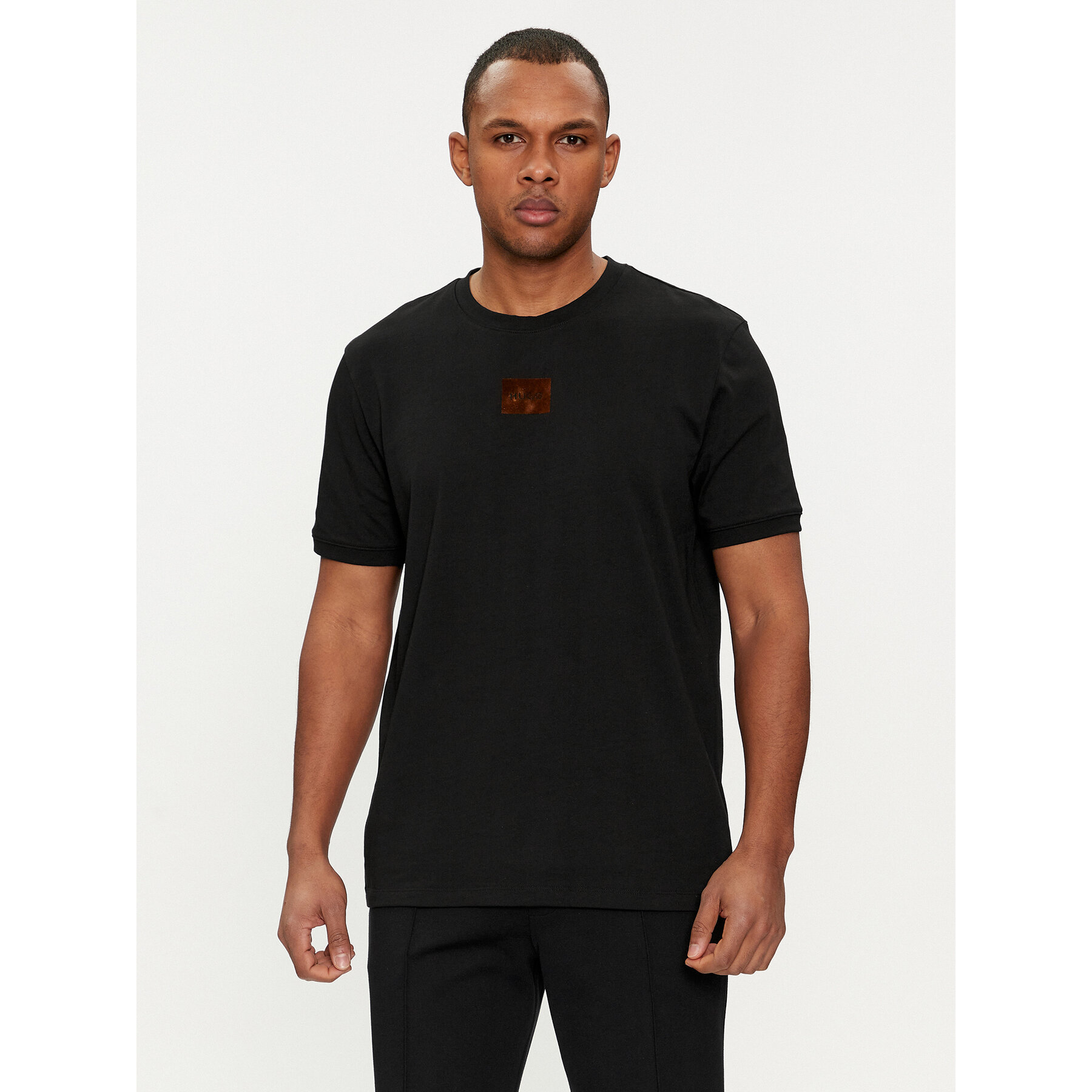 Hugo T-Shirt Diragolino_V 50501005 Μαύρο Regular Fit