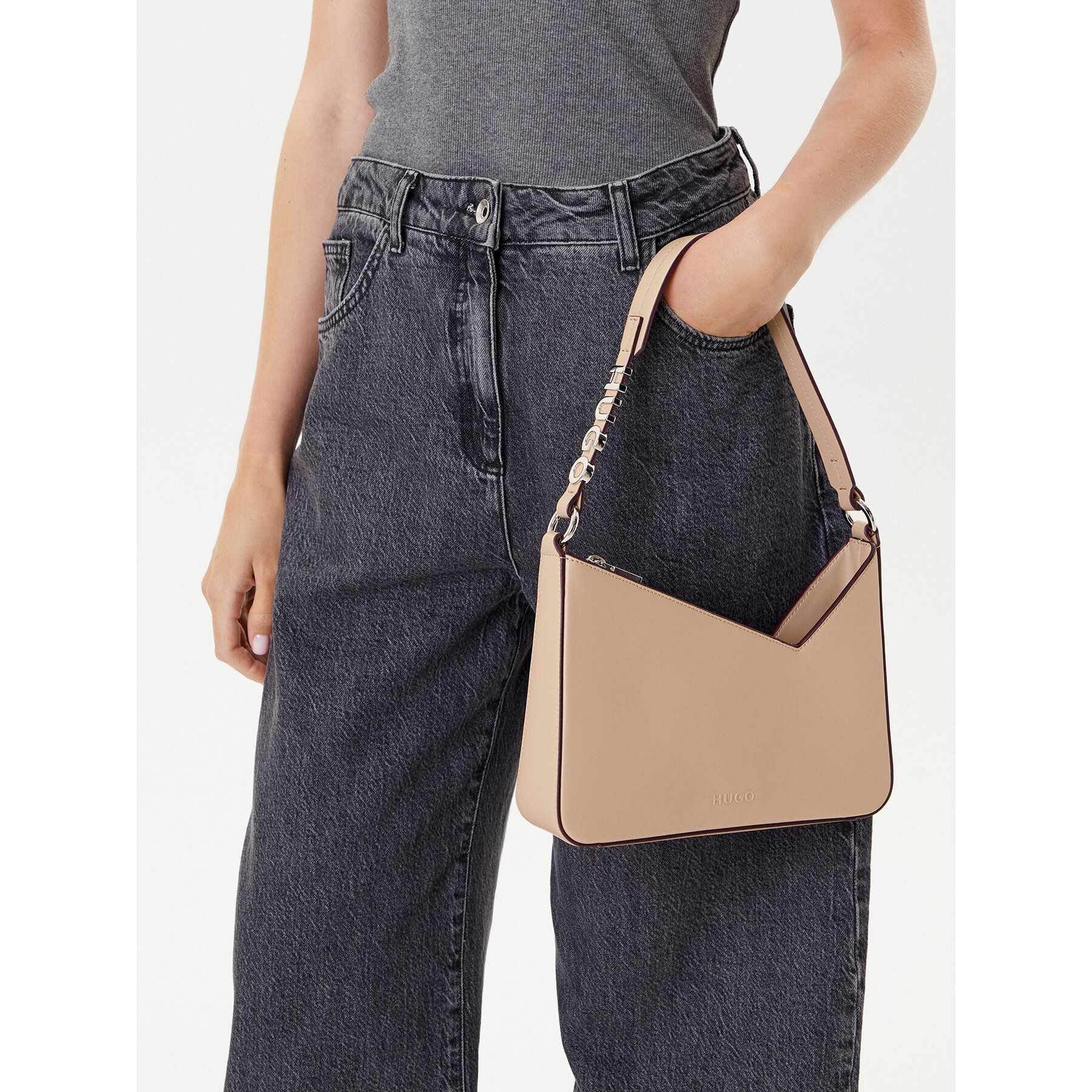 Дамска чанта HUGO 50536988 Бежов