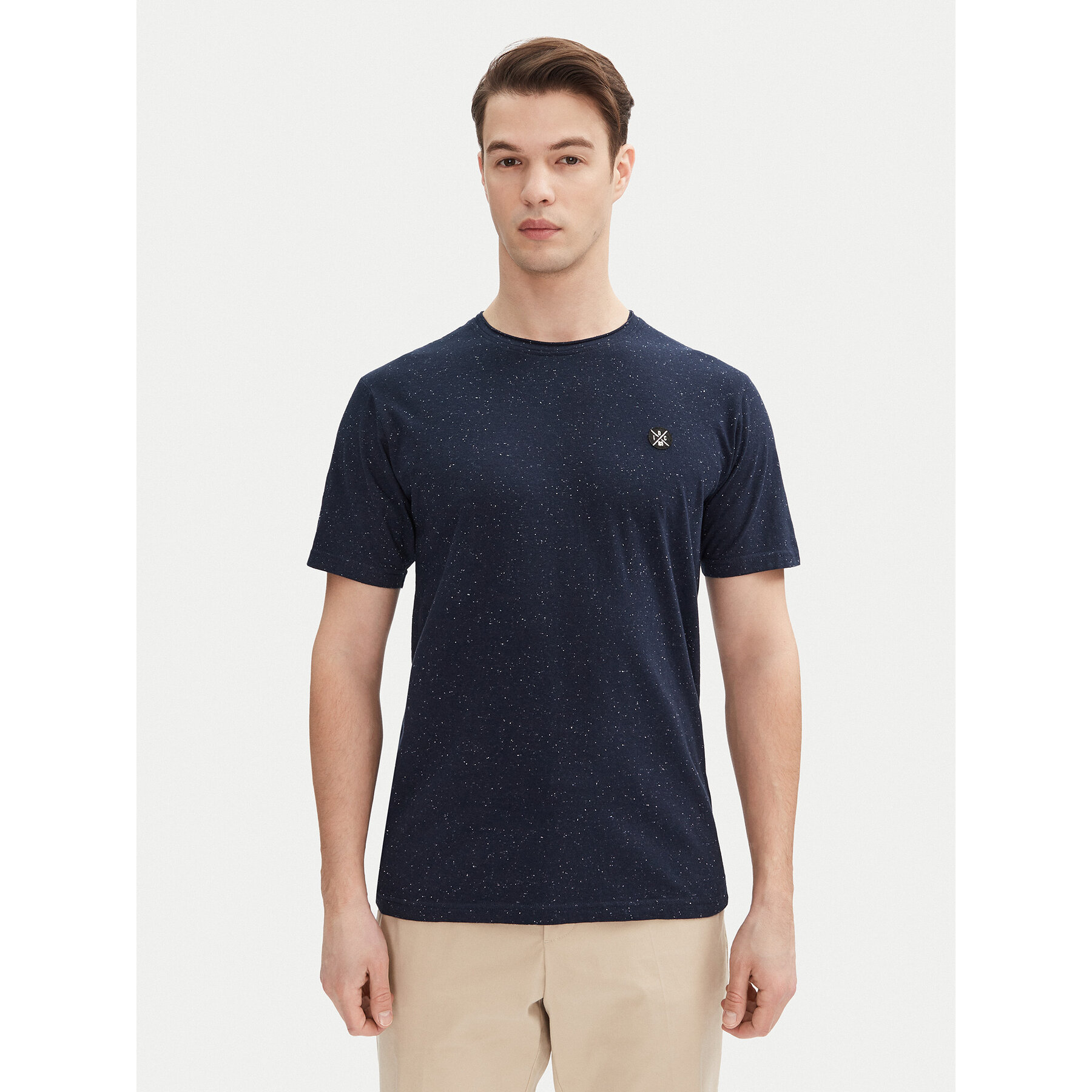 INDICODE INDICODE T-Shirt Carlsin 41-121 Σκούρο μπλε Regular Fit