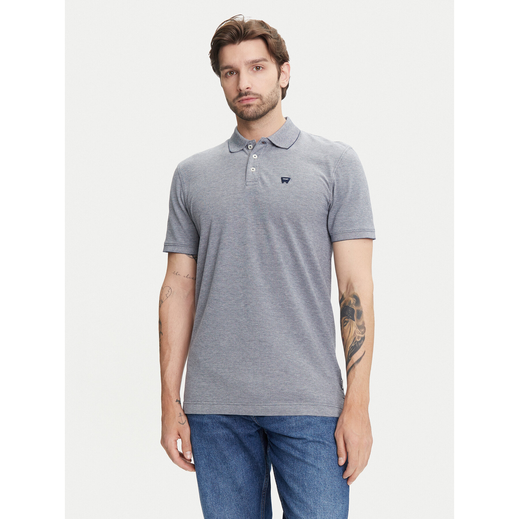 Wrangler Polo 112352280 Γκρι Regular Fit
