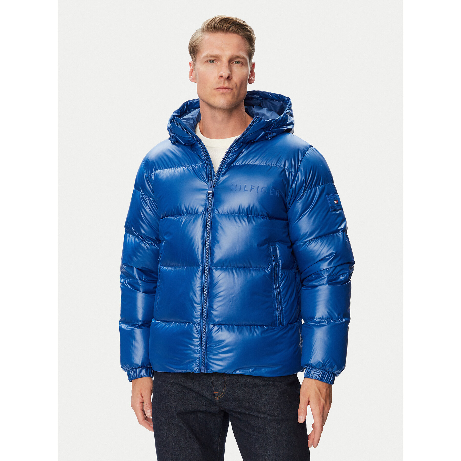 Tommy Hilfiger Daunenjacke MW0MW45304 Blau Regular Fit