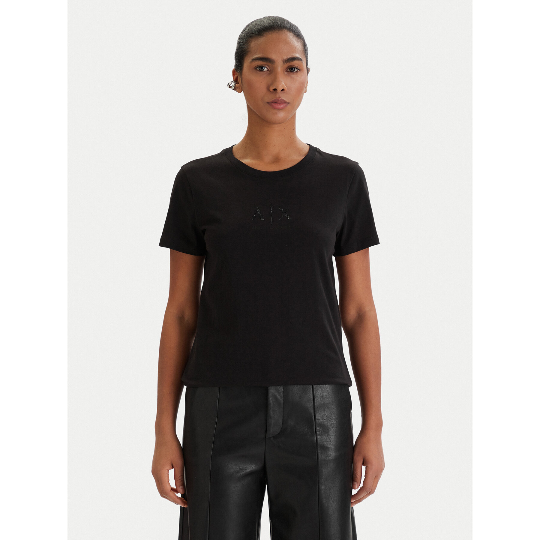 Armani Exchange T-shirt XW001459 AF10356 UC001 Crna Regular Fit