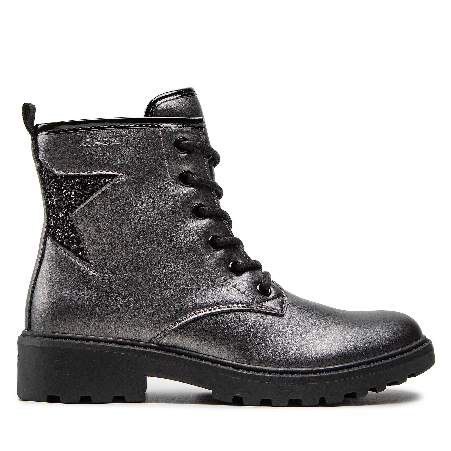 Čižmy Geox J Casey G. G J9420G 0NFEW C0062 S Strieborná