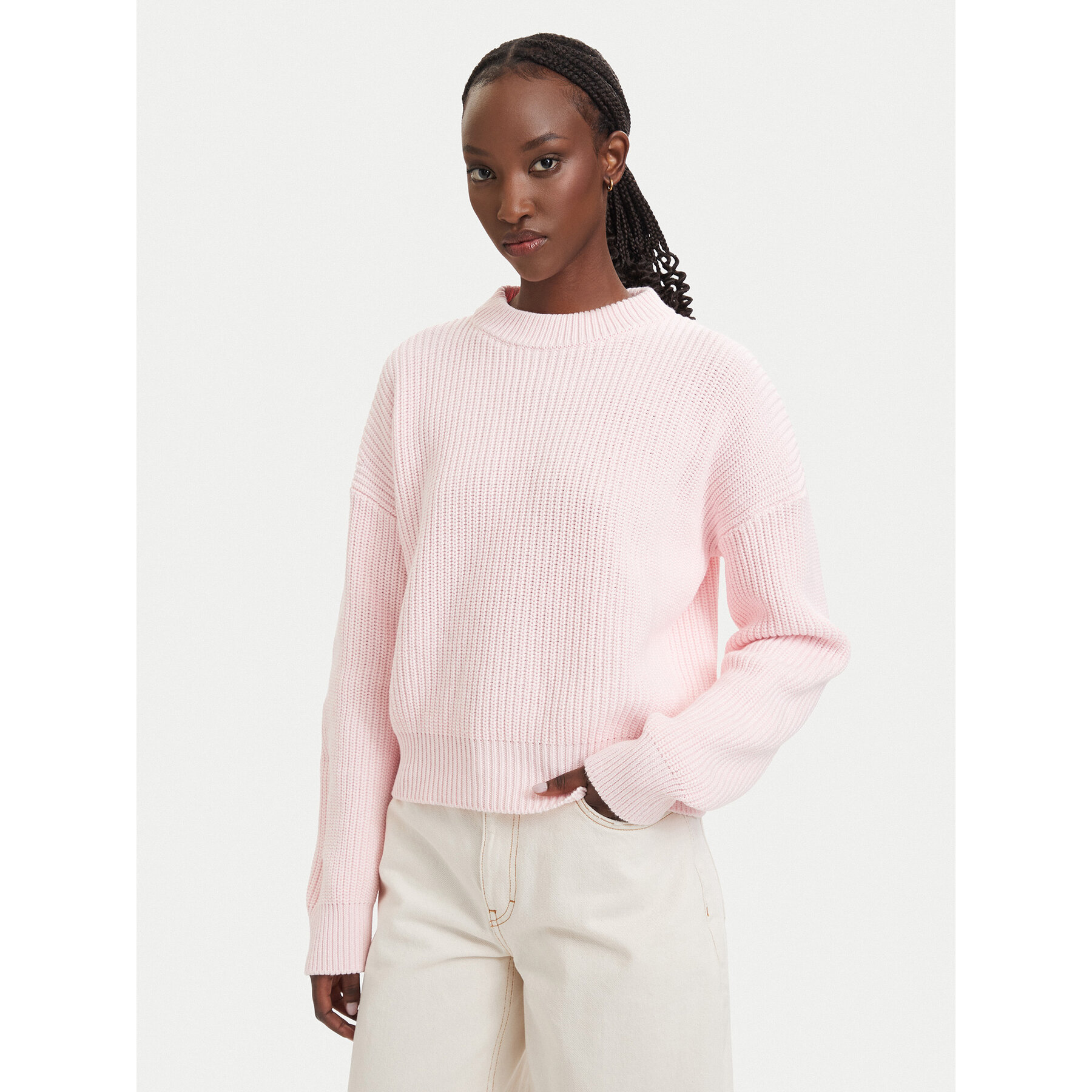 HUGO Pullover Slogerya B 50565449 Hellrosa Regular Fit