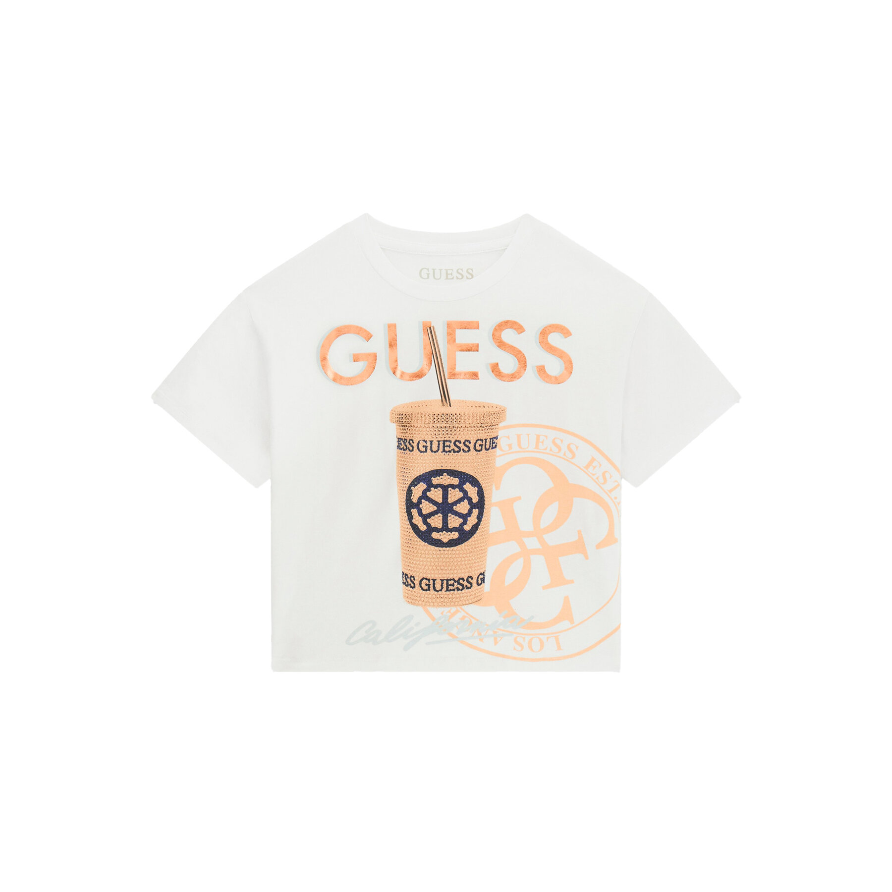Guess T-Shirt J6GI06 K6YW4 Λευκό Relaxed Fit