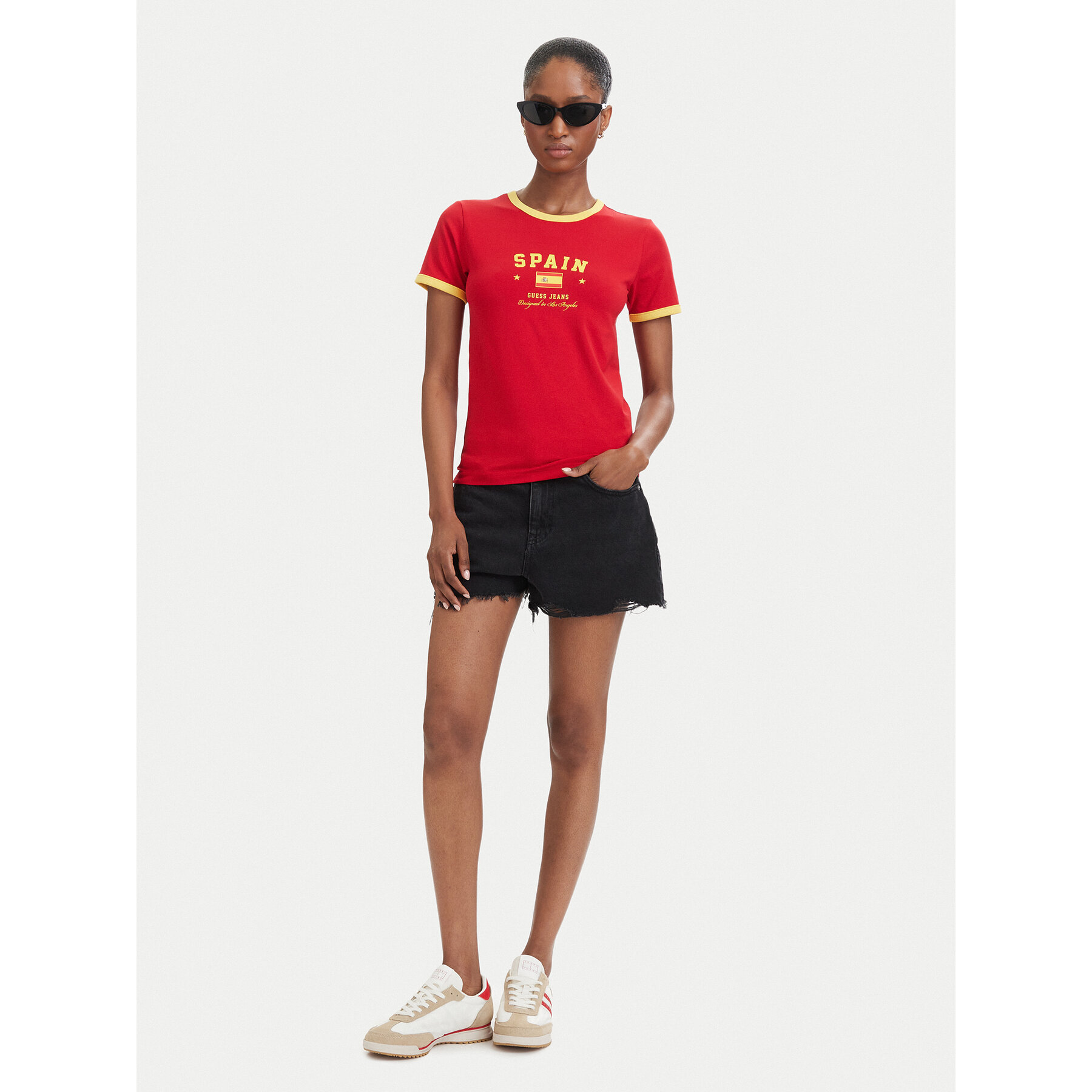 Guess Jeans T-Shirt 183096 Κόκκινο Classic Fit