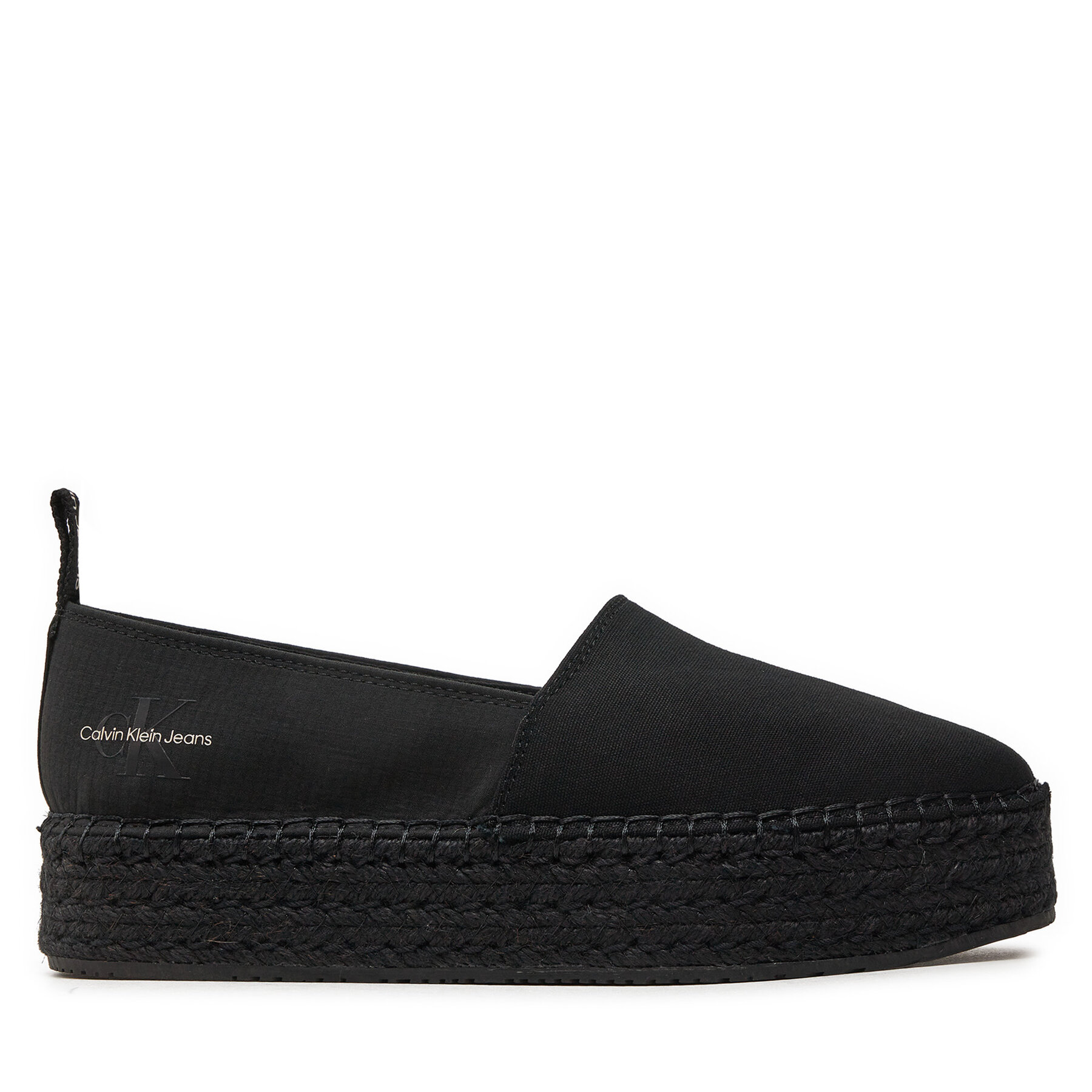 Női Espadrilles Calvin Klein Jeans, Méret: 37, Fekete, Platform Espadrille Mix Ml Mtl YW0YW01622