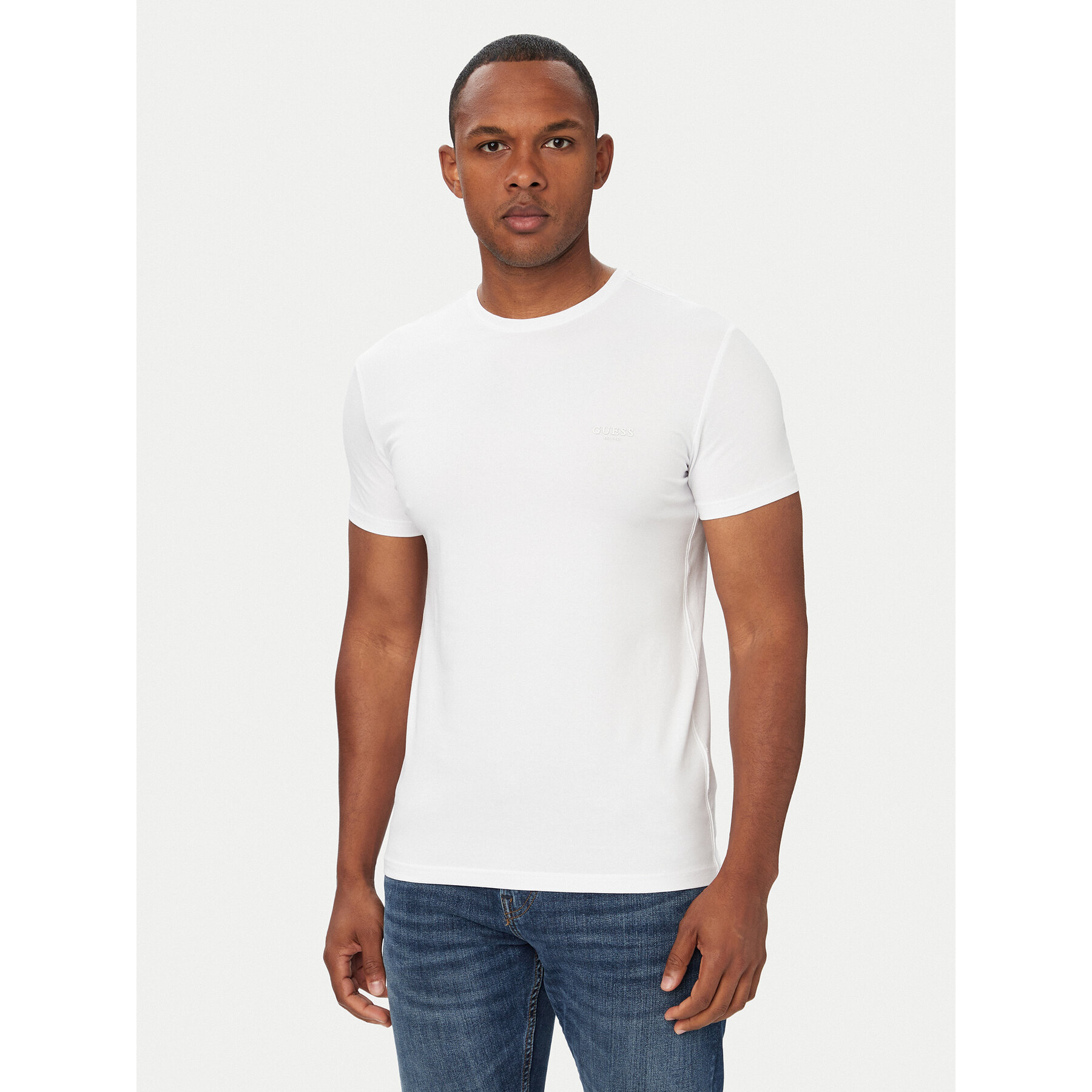 Guess T-shirt M6YI24 K3728 Bijela Extra Slim Fit