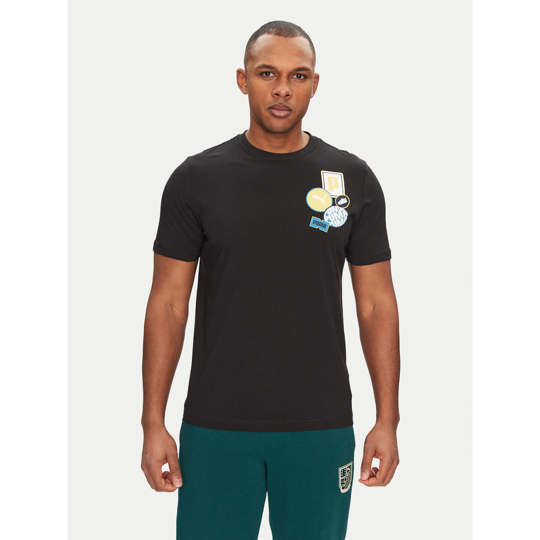 Puma Marškinėliai Graphics Icon 684829 Juoda Regular Fit