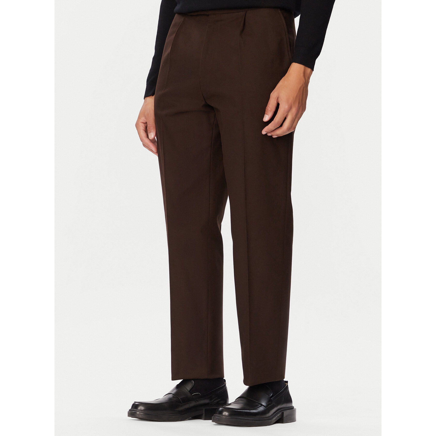 BOSS Chinos H-Perino 50572014 Dunkelbraun Tapered Fit