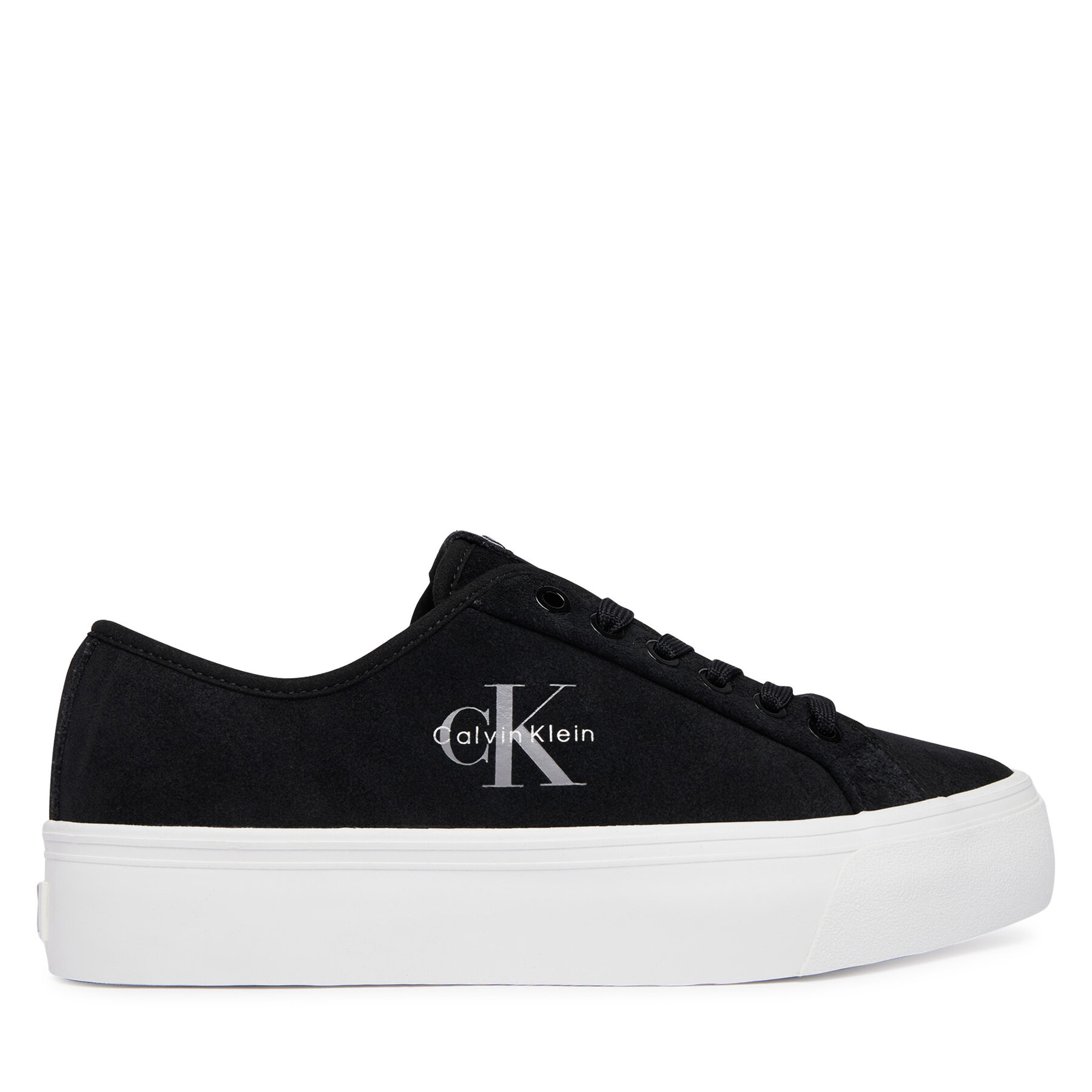 Sneakers Calvin Klein Vulc Flatf Laceup Suede HW0HW03088 Negru
