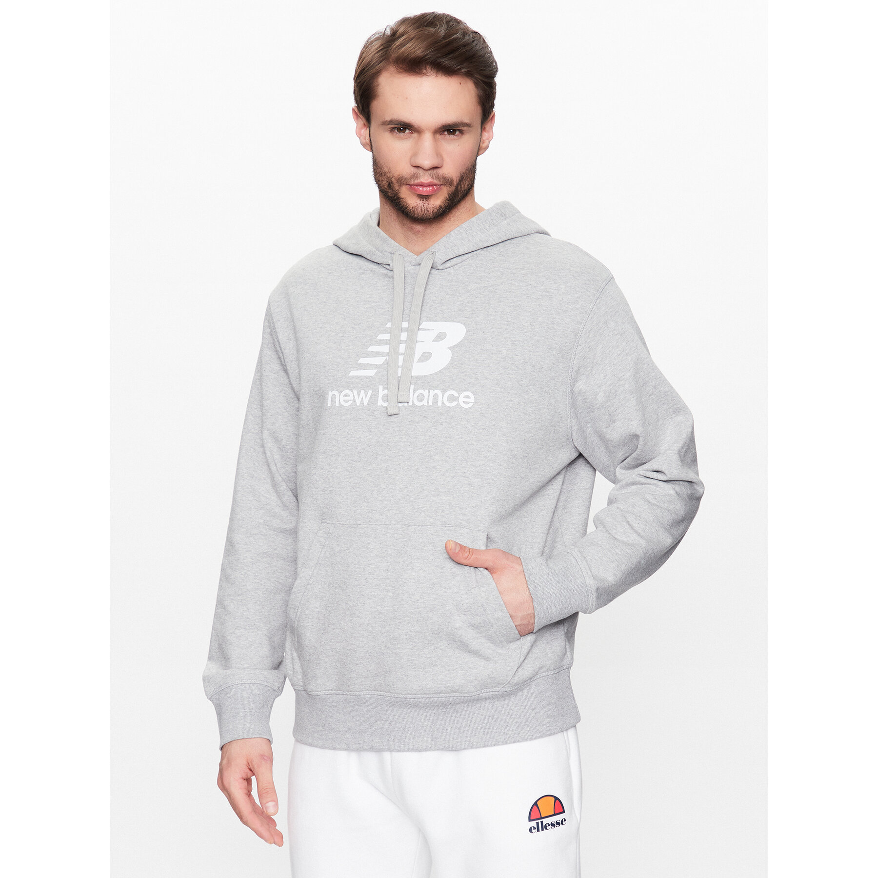 New Balance Sweatshirt MT31537 Grau Relaxed Fit