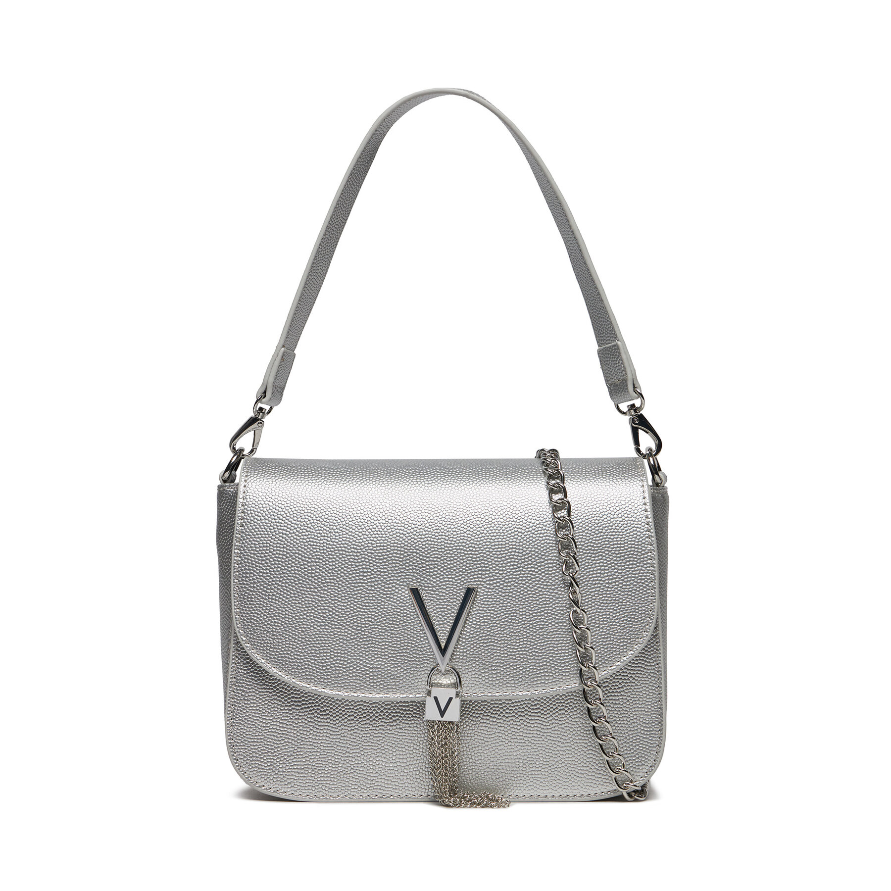 Valentino Bags Divina Shoulder Bag (VBS1R404G) silver