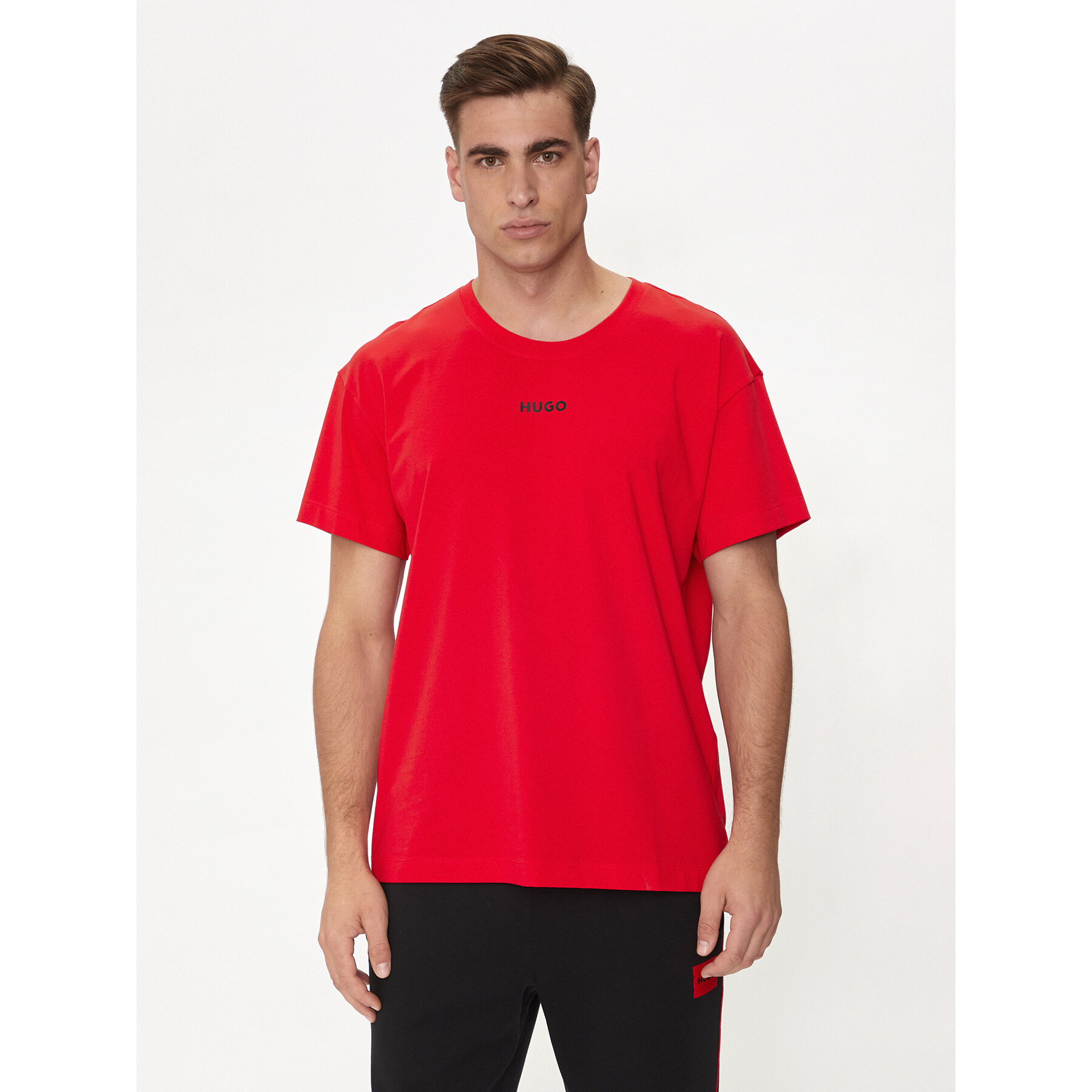 Hugo T-shirt Linked 50518646 Crvena Relaxed Fit