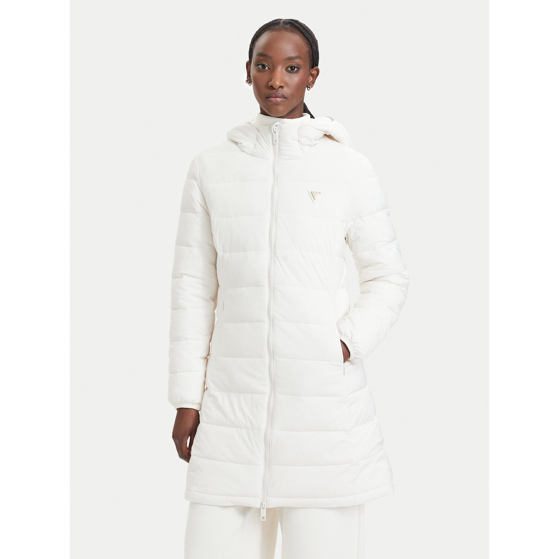 Guess Winterjacke V4YL05 WF3X0 Creme Regular Fit