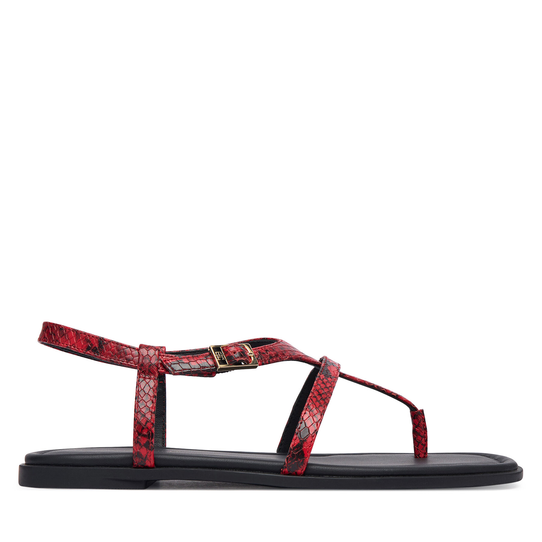 Sandali Tommy Hilfiger Th Buckle FW0FW09514 Rdeča