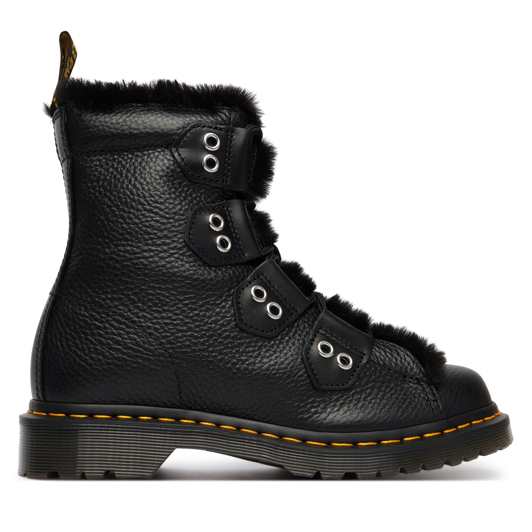 Trappers Dr. Martens 1460 Faux Fur Lined DM31876001 Negru