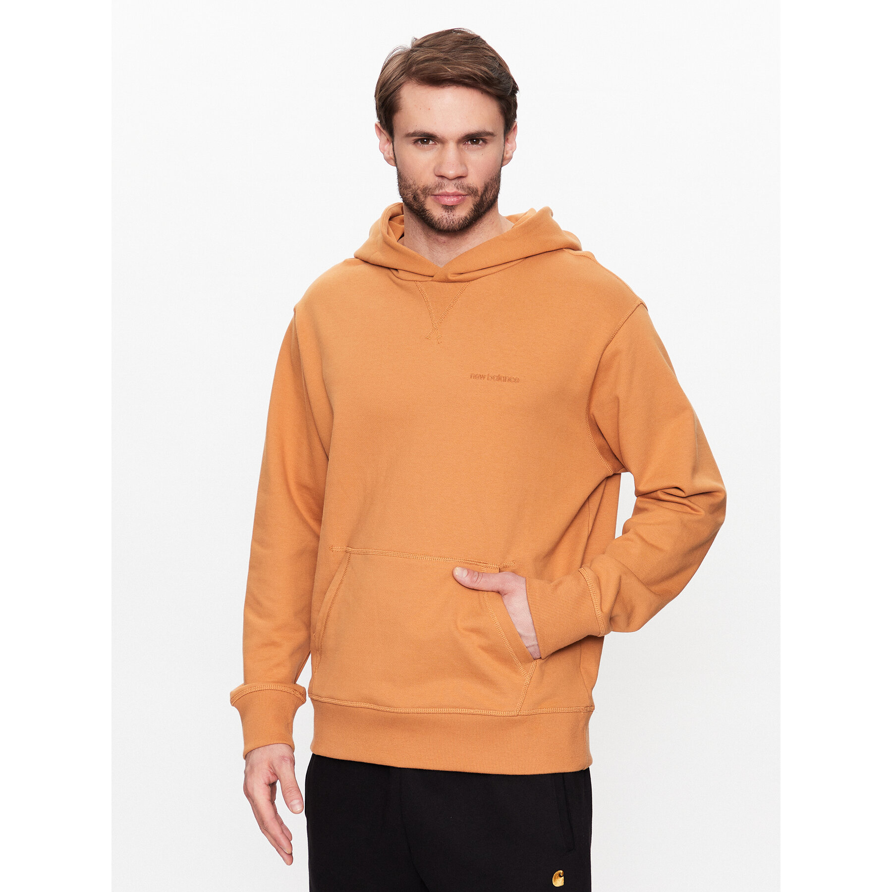 New Balance Sweatshirt MT23565 Orange Relaxed Fit