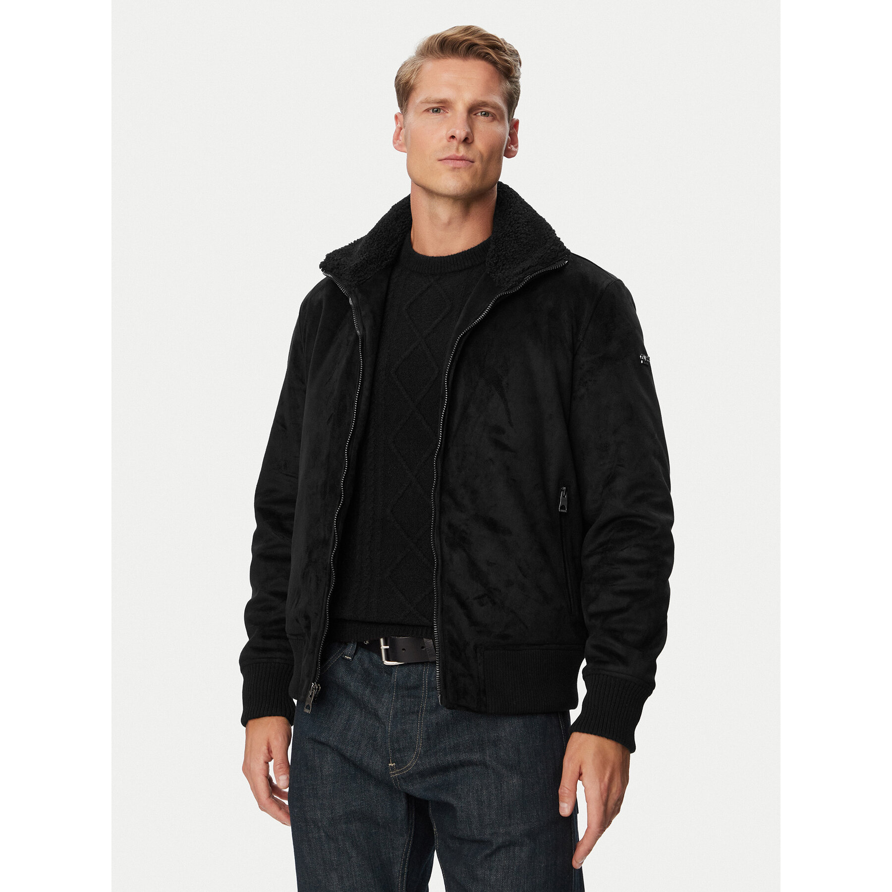 Guess Übergangsjacke M6BL41 K6733 Schwarz Regular Fit