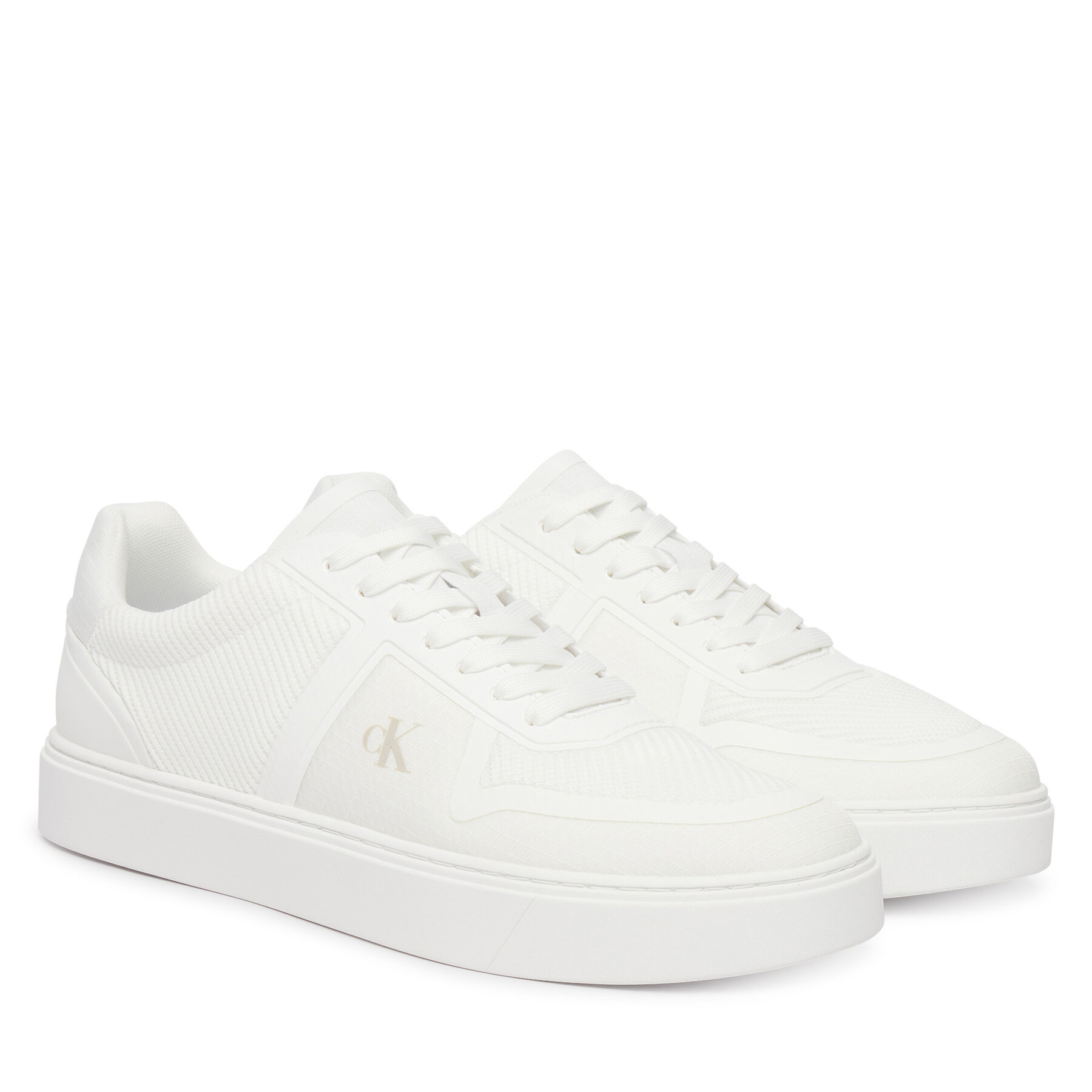 Sneakers Calvin Klein Classic Cups Laceup Knit HM0HM02130 Bianco