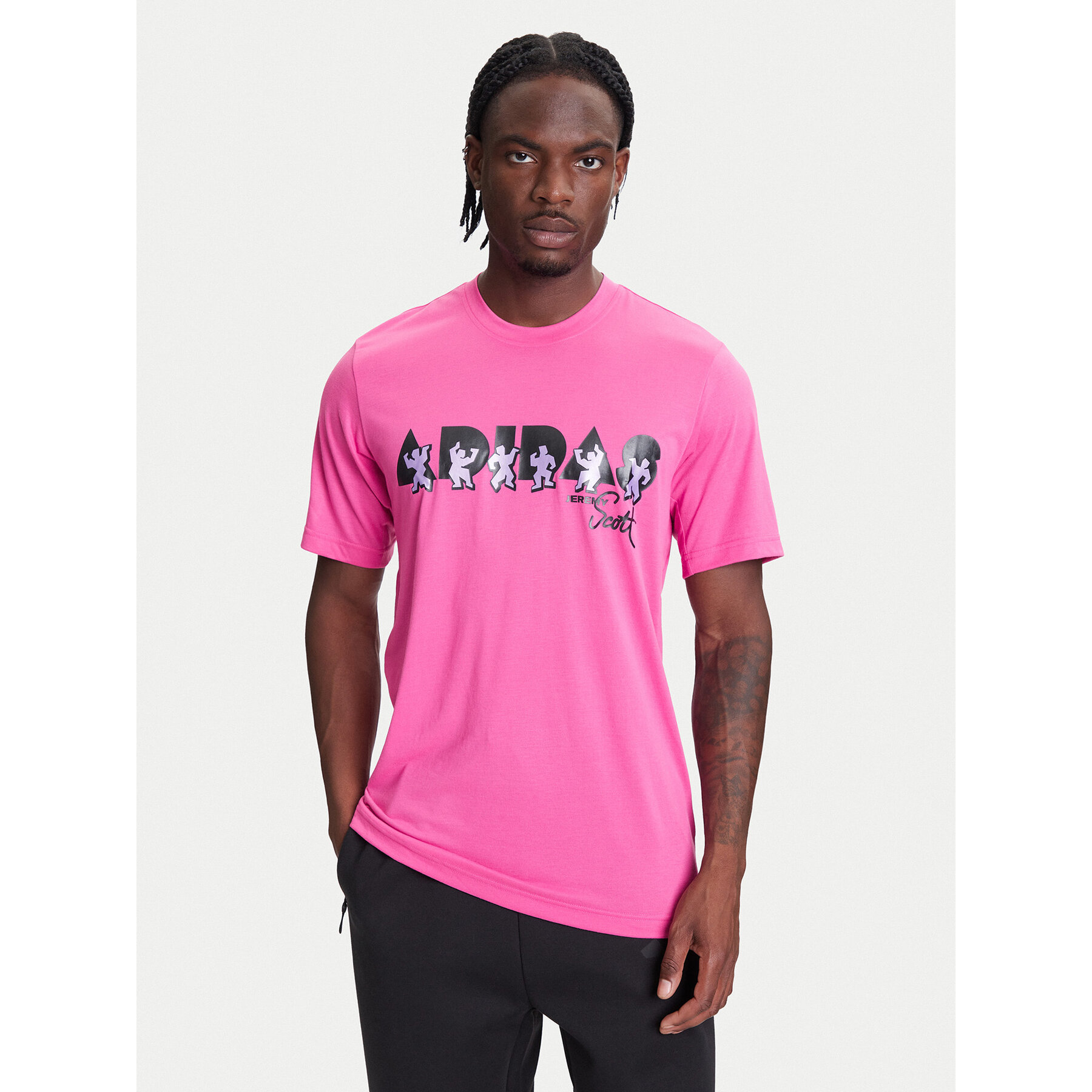 adidas Póló Jeremy Scott JL7619 Rózsaszín Regular Fit