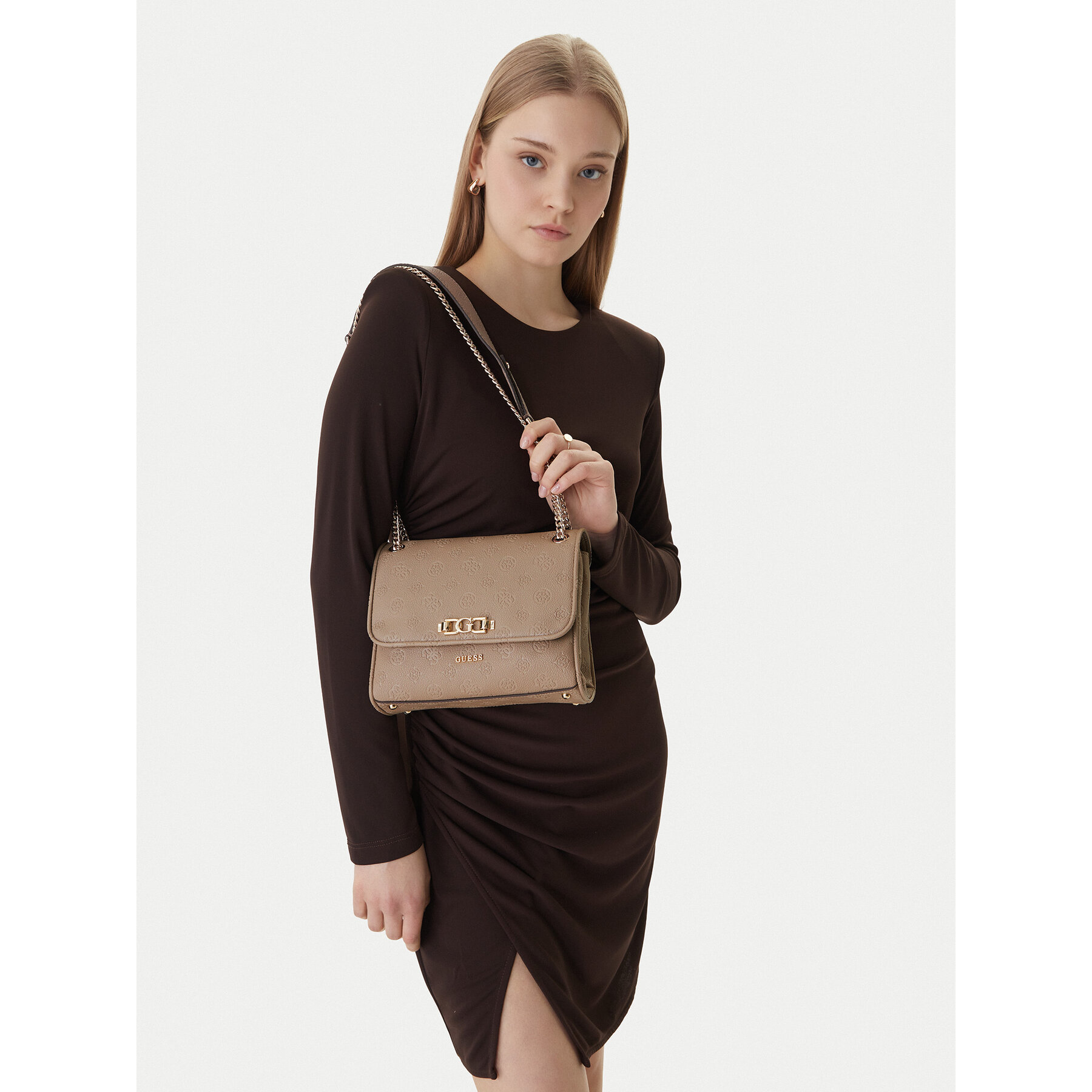 Geantă Guess Anise HWPD99 16210 Bej