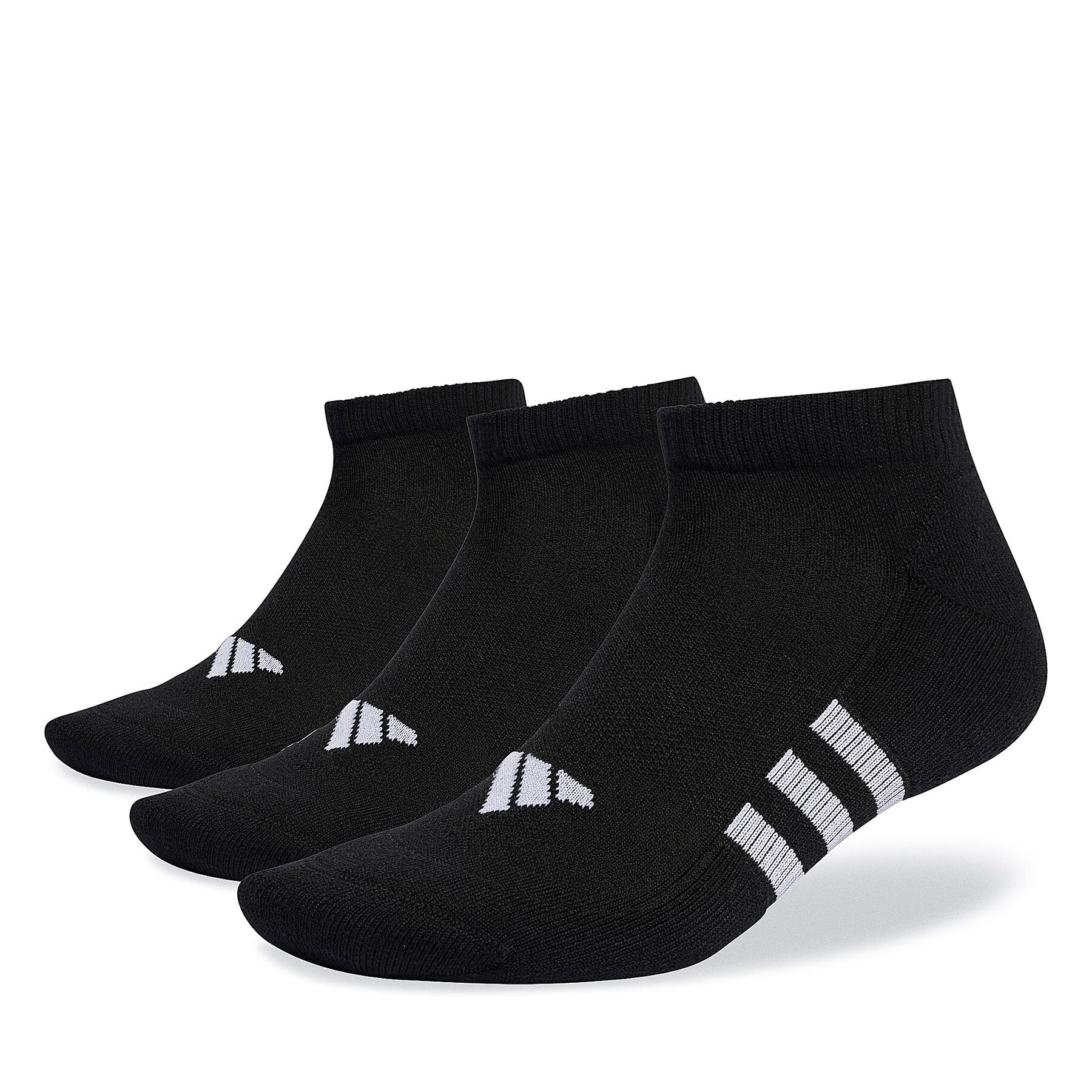 Unisex Pėdutės adidas Performance Cushioned Low Socks 3 Pairs IC9518 black/black/black
