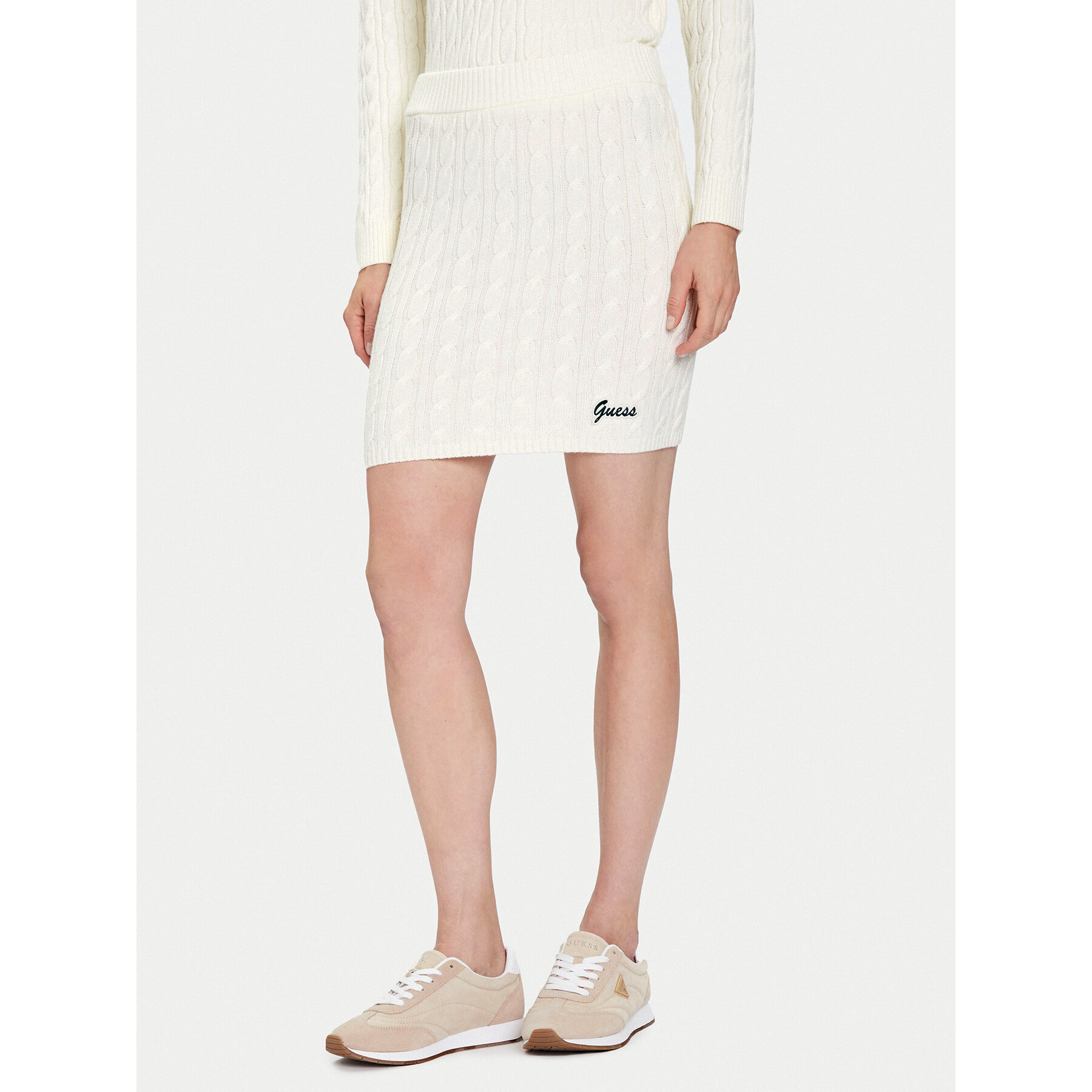 Guess Bleistiftrock V5BD03 Z0572 Beige Regular Fit