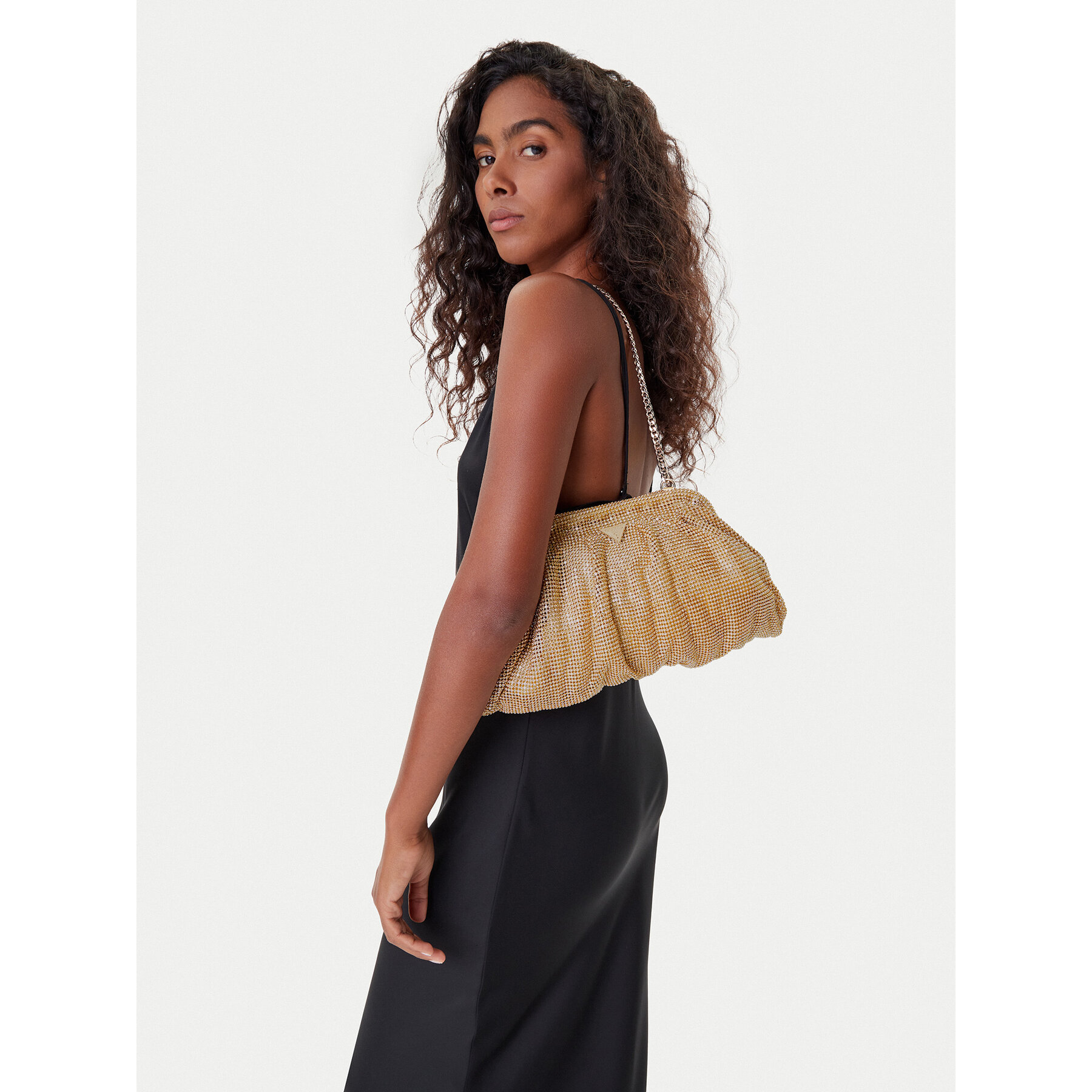 Дамска чанта Guess Zalina Mini HWRP93 50710 Златист