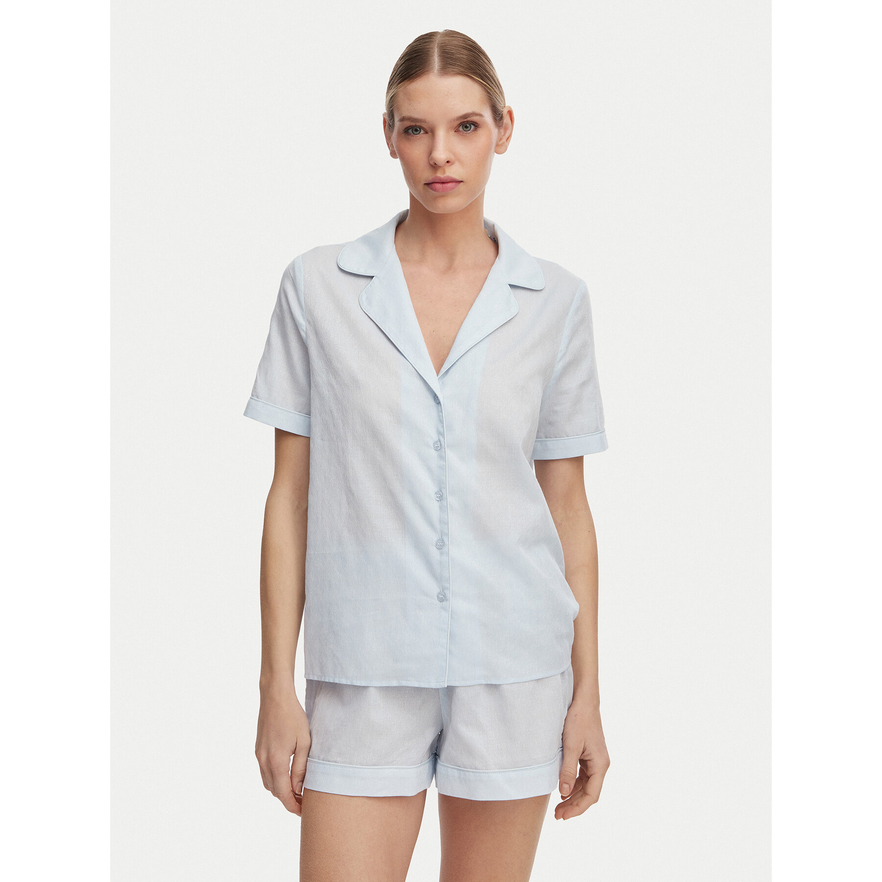 Guess Πιτζάμα O6GX00 WN011 Ανοιχτό μπλε Regular Fit